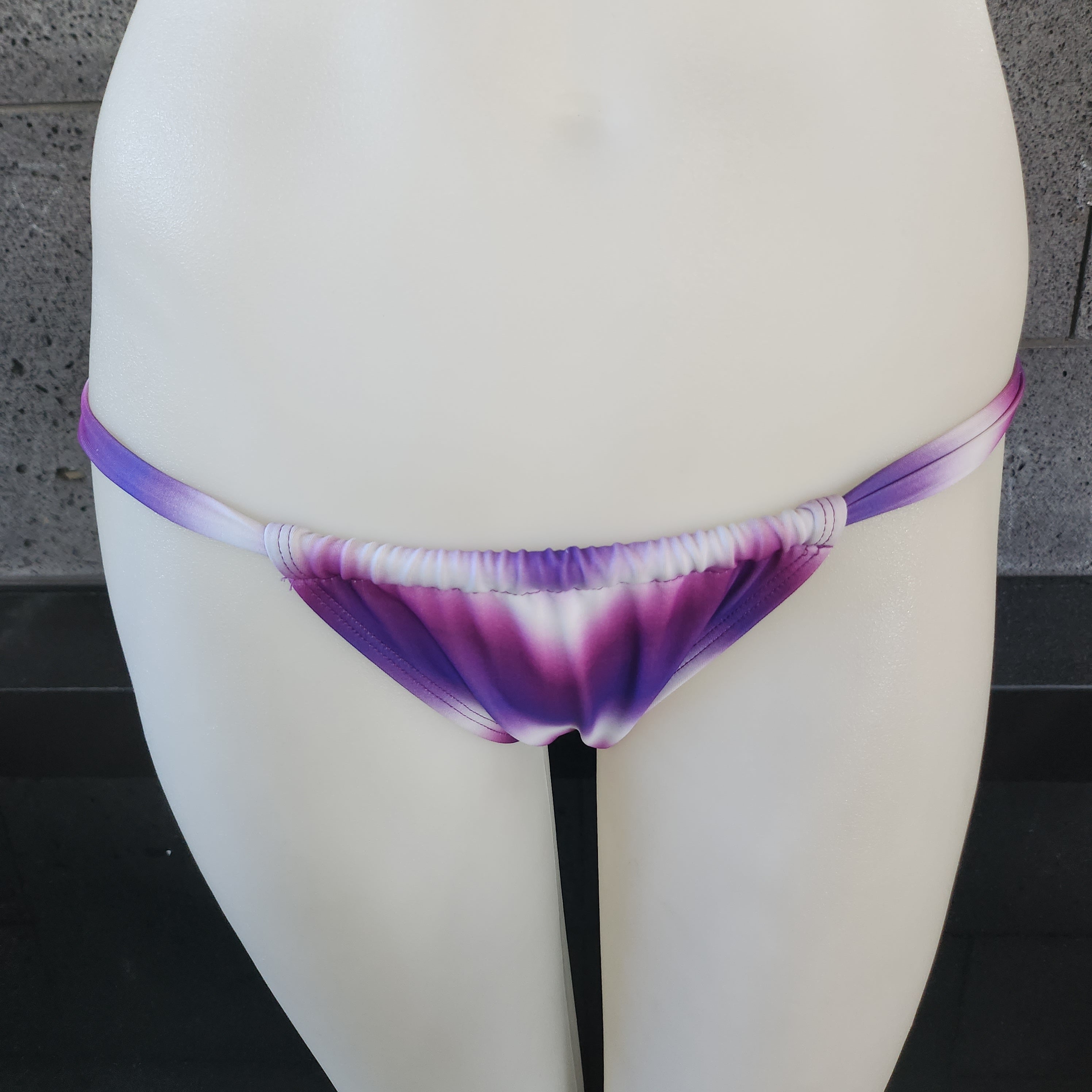 Loco Boutique Woman's Tie Die Bohemian Sliding Triangle Bikini