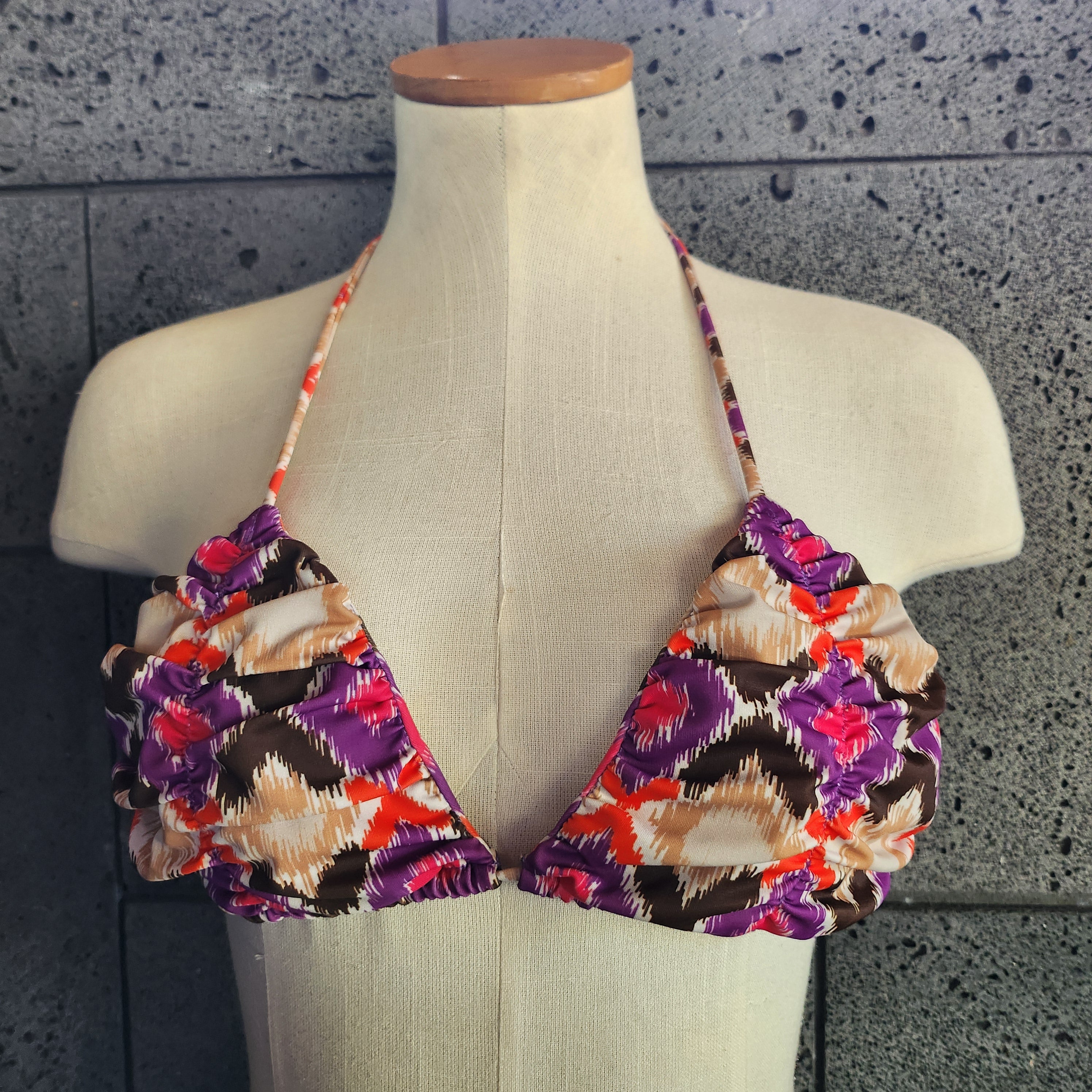 Loco Boutique Batik Ruffle Triangle Top