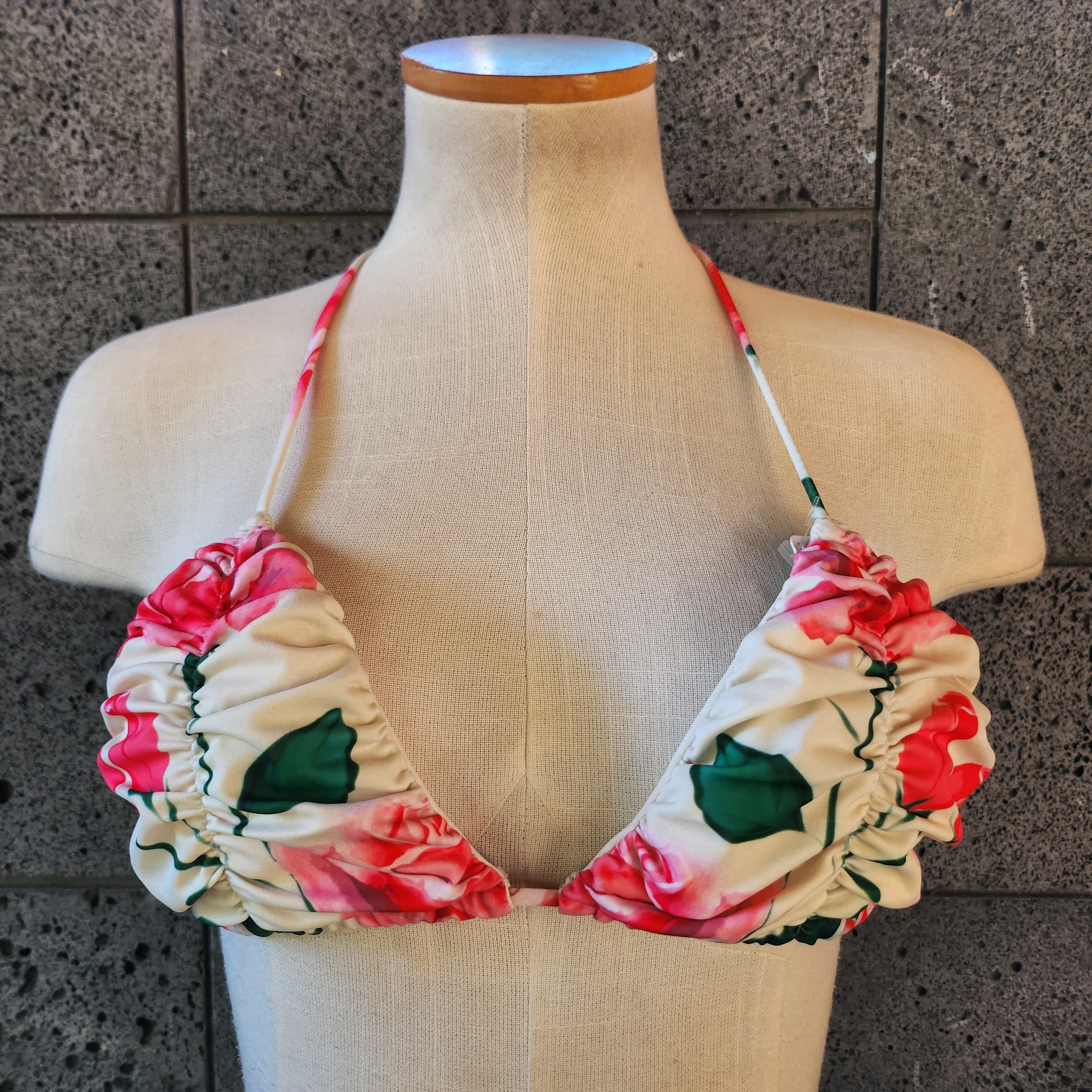 Loco Boutique Roses Ruched Sliding Triangle