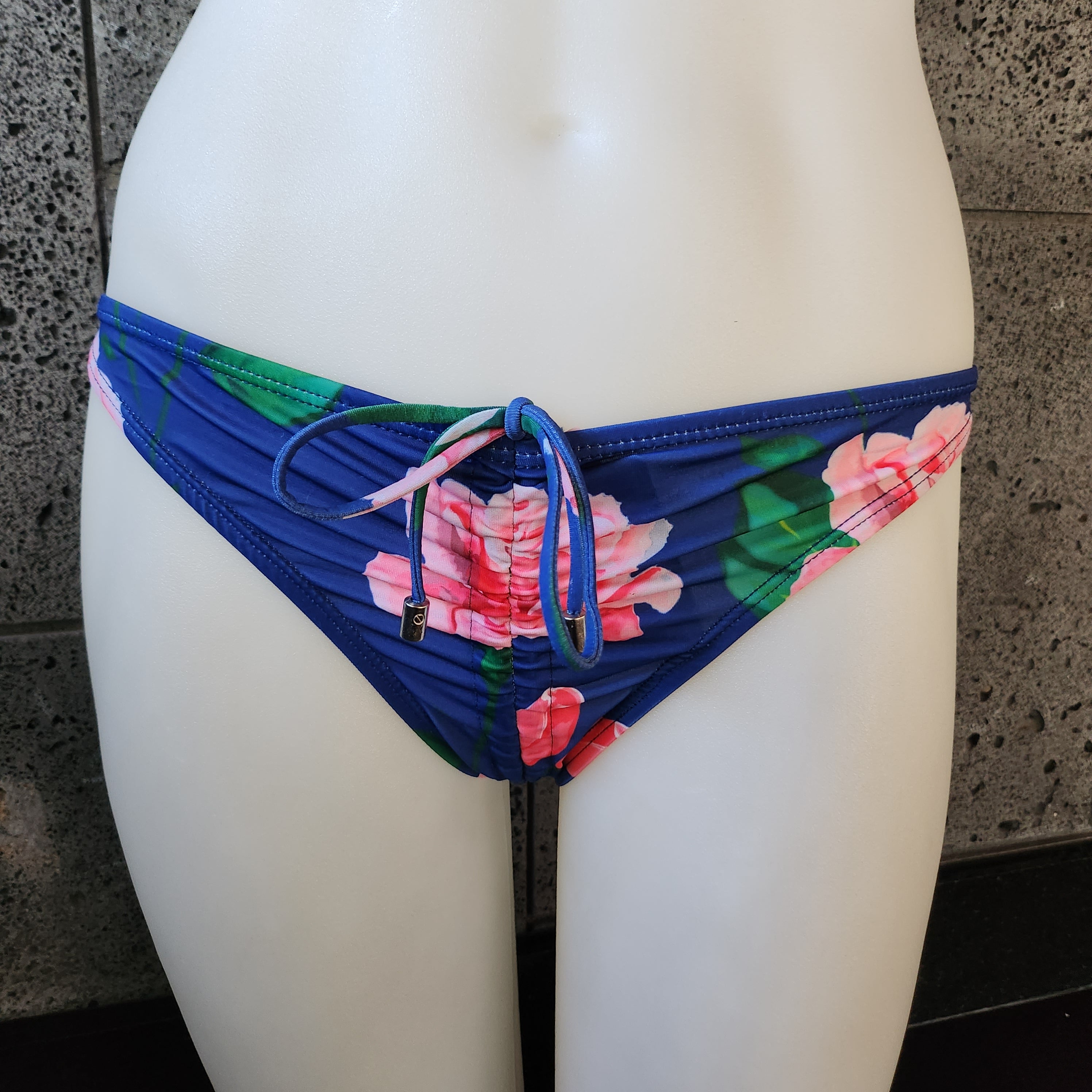 Loco Boutique Roses Cinched Bikini Bottom