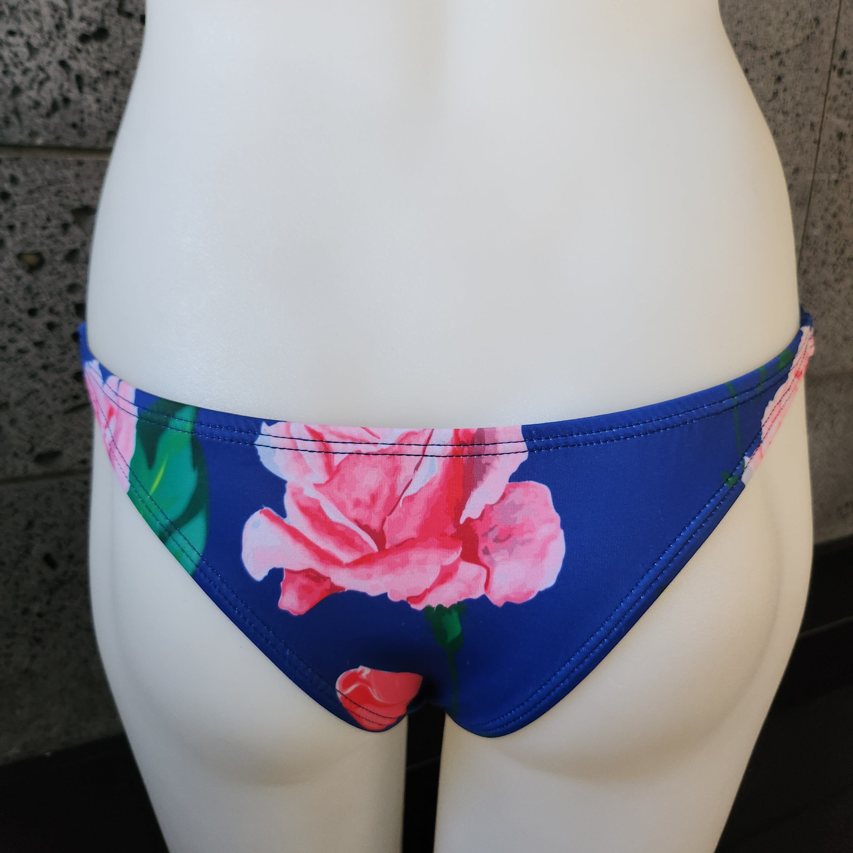 Loco Boutique Roses Cinched Bikini Bottom