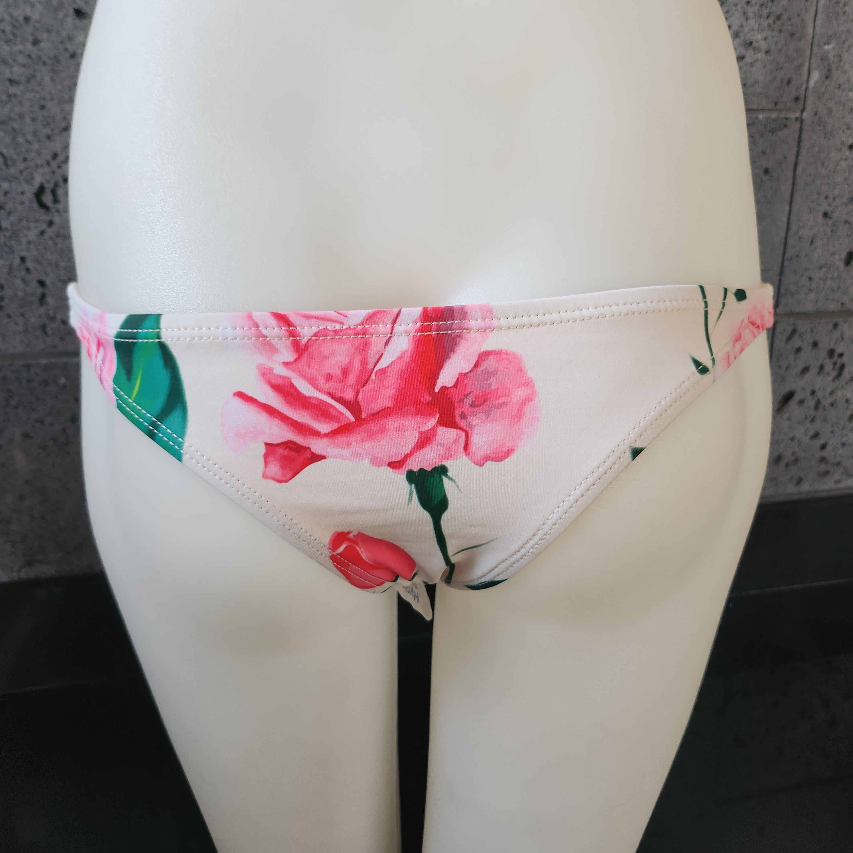 Loco Boutique Roses Cinched Bikini Bottom