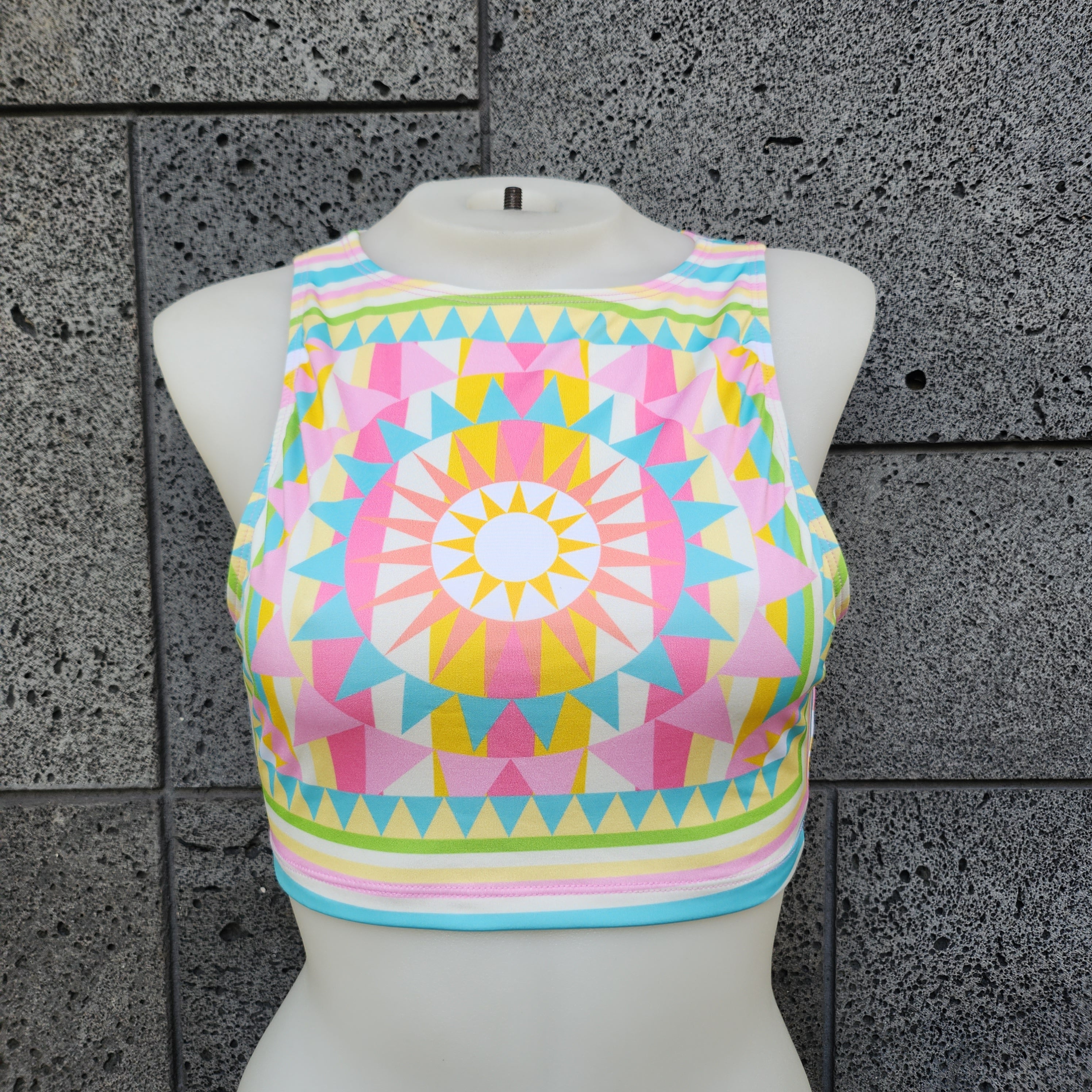 Loco Boutique Sunstar High-Neck Swim Top