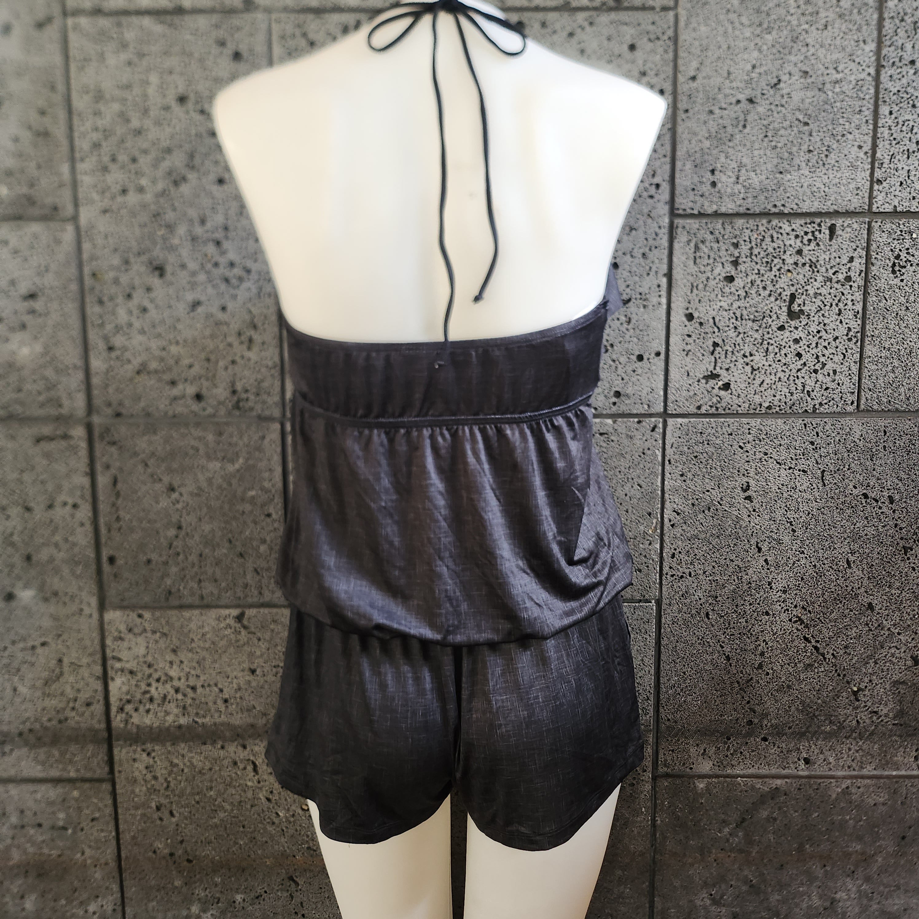 Loco Boutique Linen 3-Tier Front Romper