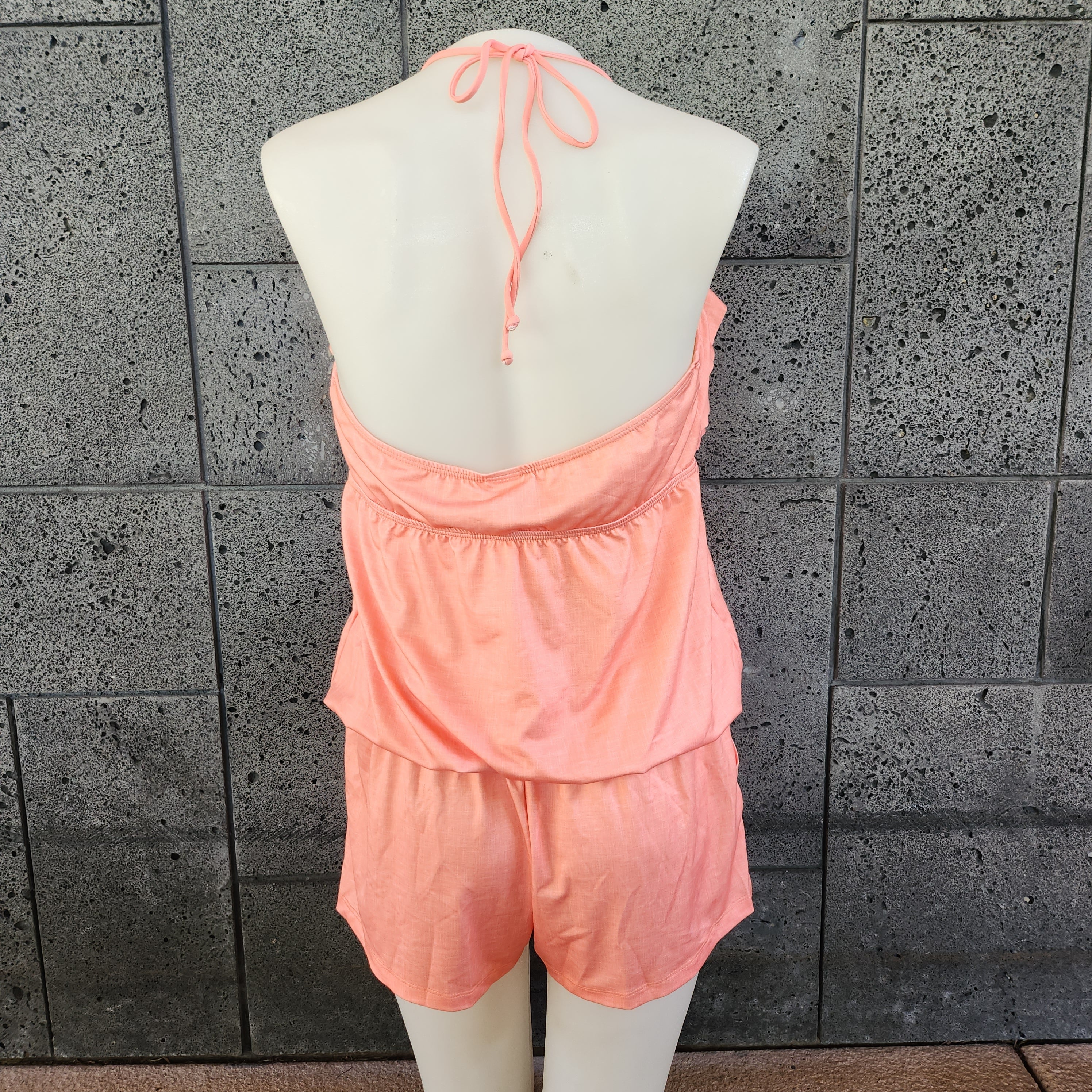 Loco Boutique Linen 3-Tier Front Romper