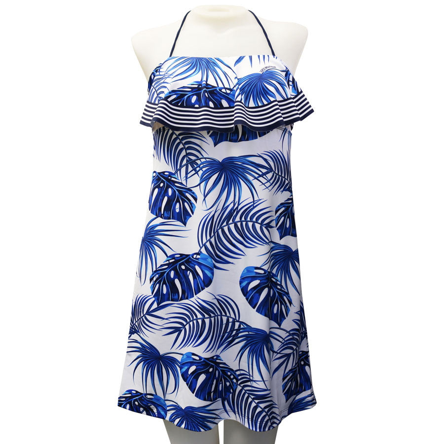 Blue Girl Flounce Front Short Dress