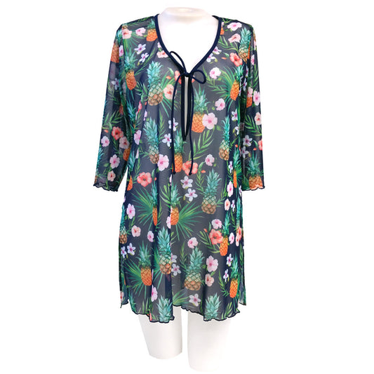 Pine and Flower Tunic Cover Up - Loco Boutique