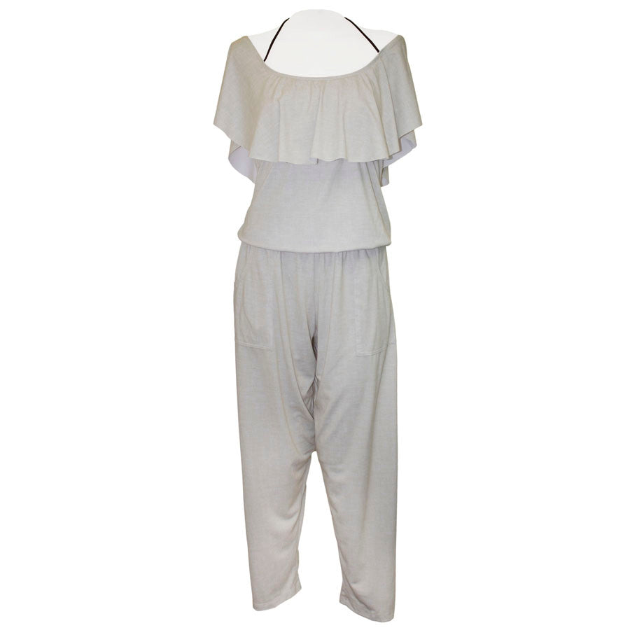 Linen Off Shoulder Jumpsuit - Loco Boutique