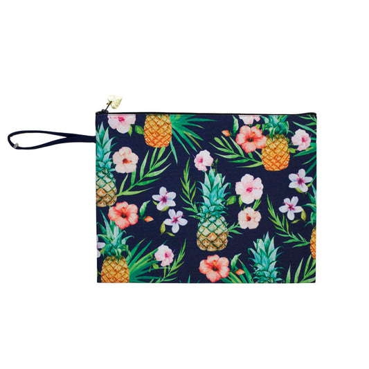 Pine and Flower Clutch Pouch