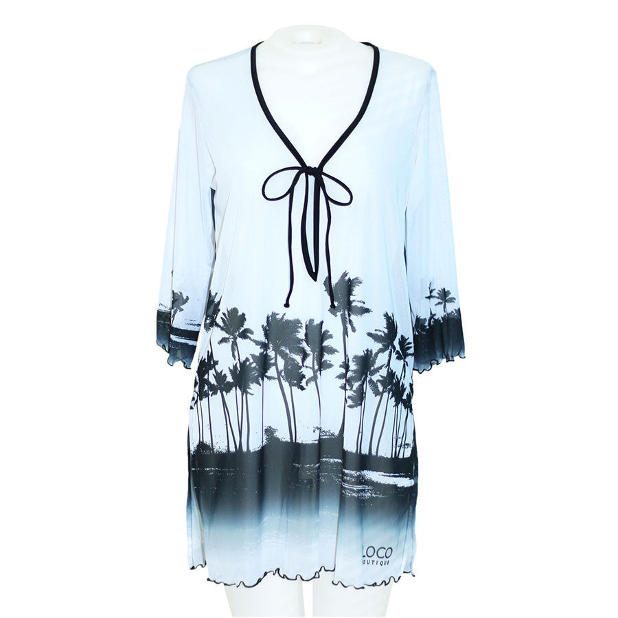 Palm Tree Tunic Cover Up - Loco Boutique