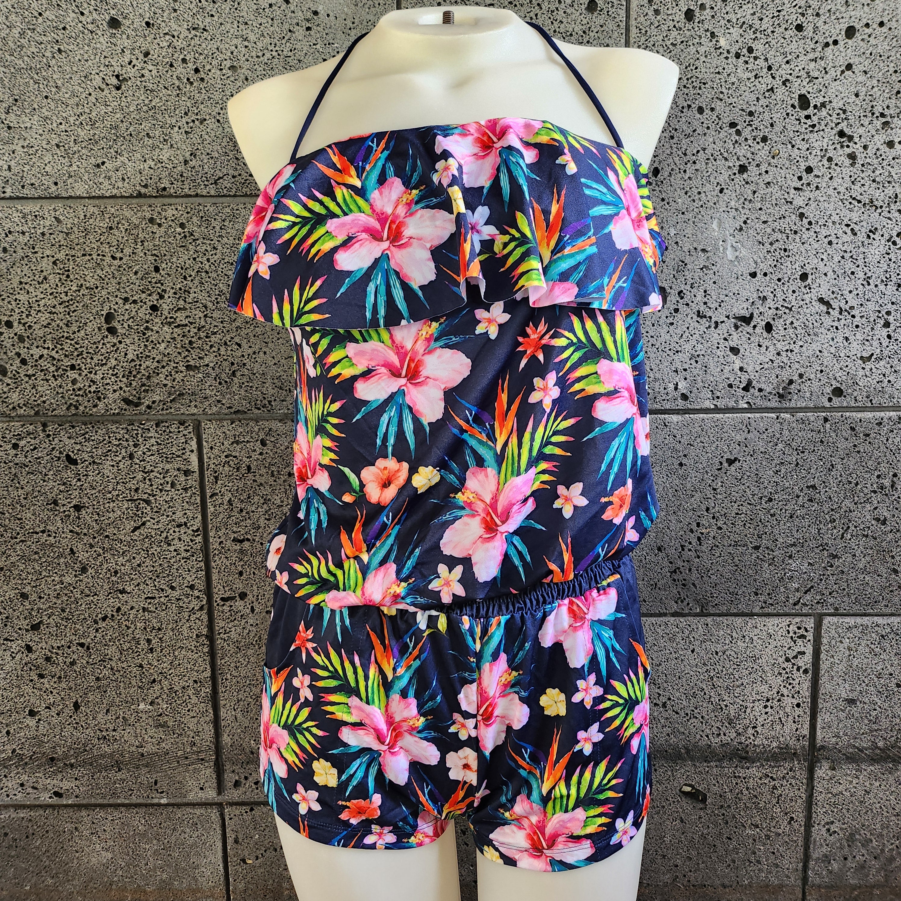 Loco Boutique Floral Flounce Front Romper