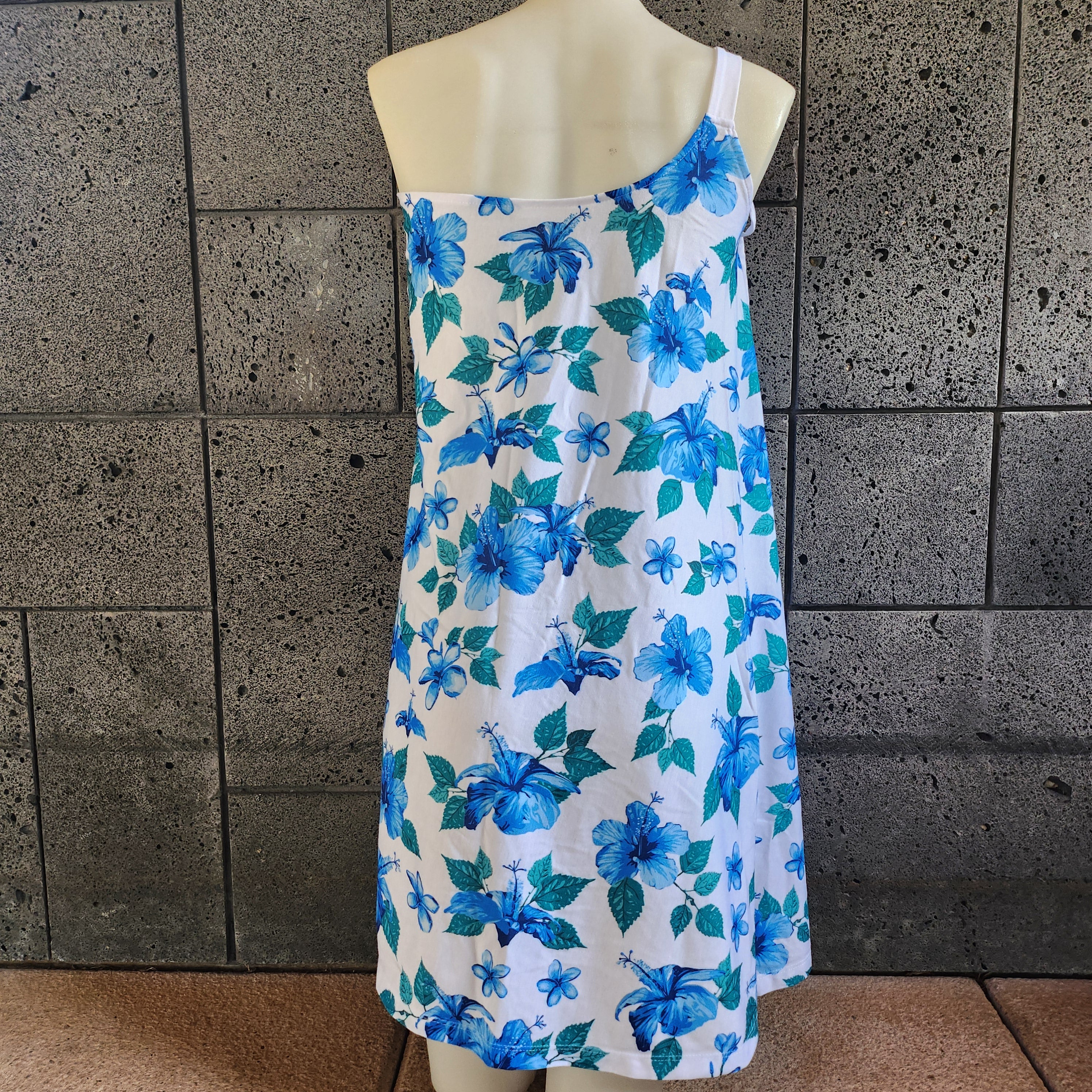 Loco Boutique Hawaiian Blue Convertible V-Neck Halter Dress Loco Boutique Hawaiian Blue Convertible V-Neck Halter Dress