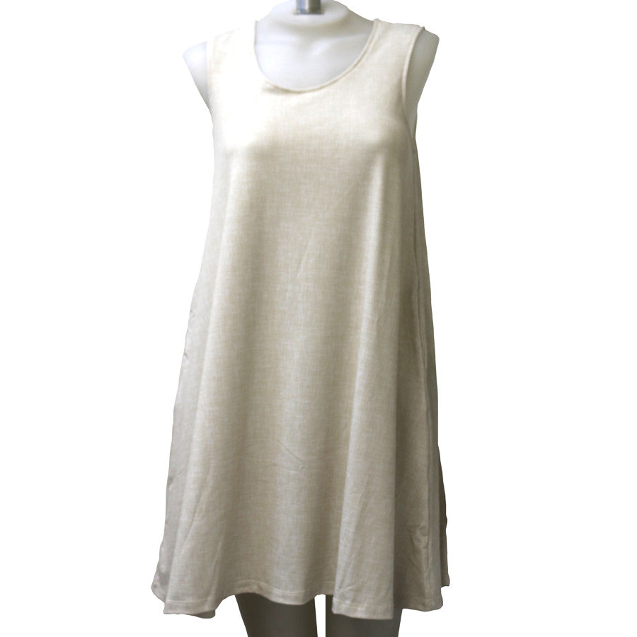 Linen Short Tank Dress - Loco Boutique