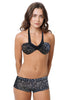 Loco Boutique Loco Lace V-Neck Bandeau - Black / S