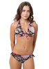 Loco Boutique Loco Paisley Side Ruffle - Black / XS