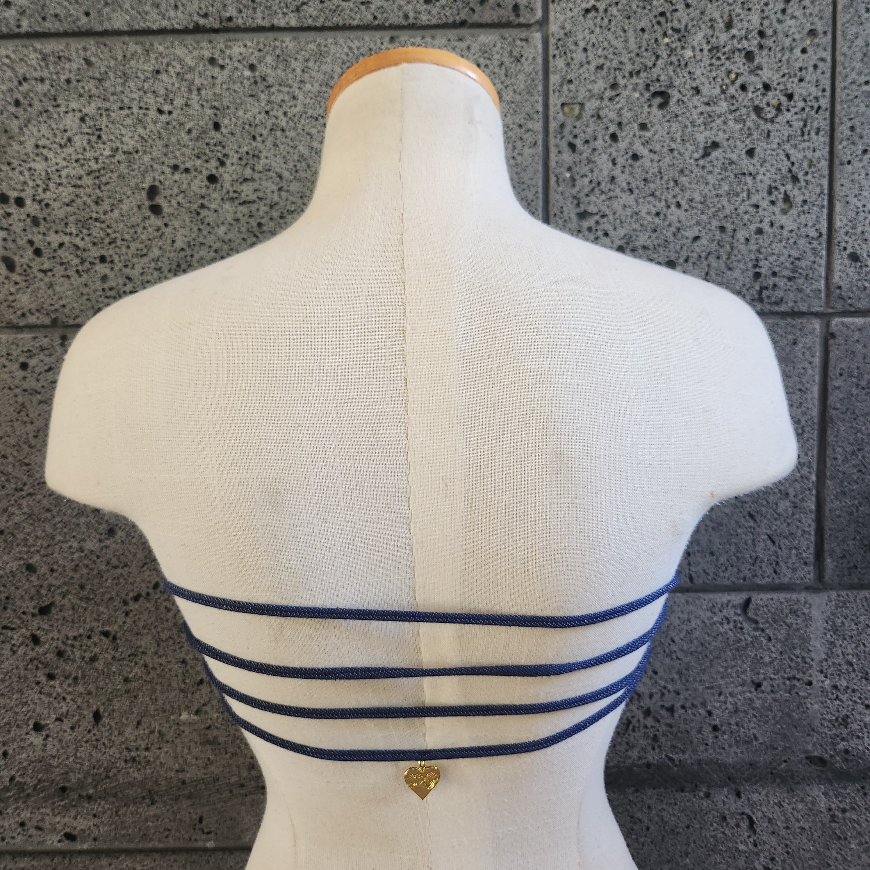 Loco Boutique Loco Denim Strappy Back Bandeau