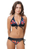 Loco Boutique Retro Hawaii Folded Over Bikini Bottom - Black / S
