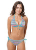 Loco Boutique Vitamin Stripe Removable Bows - Mint / XS