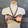 Loco Boutique Hana Bandeau Halter Bikini Top - BROWN / L