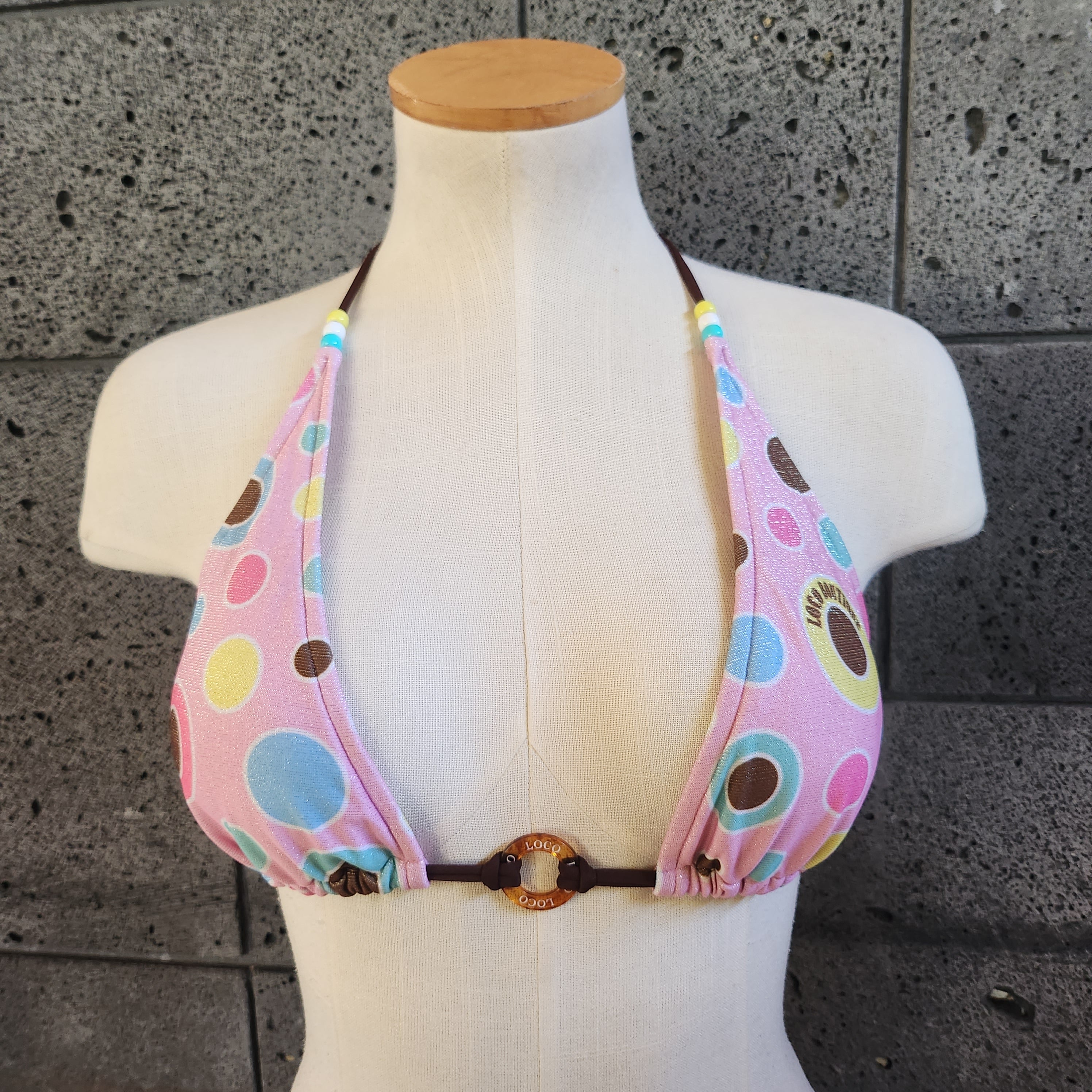 Loco Boutique Sugar Cane Halter Bikini Top