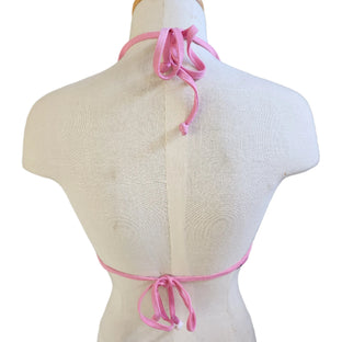 Bikini top with 'Loco Boutique' print on a mannequin