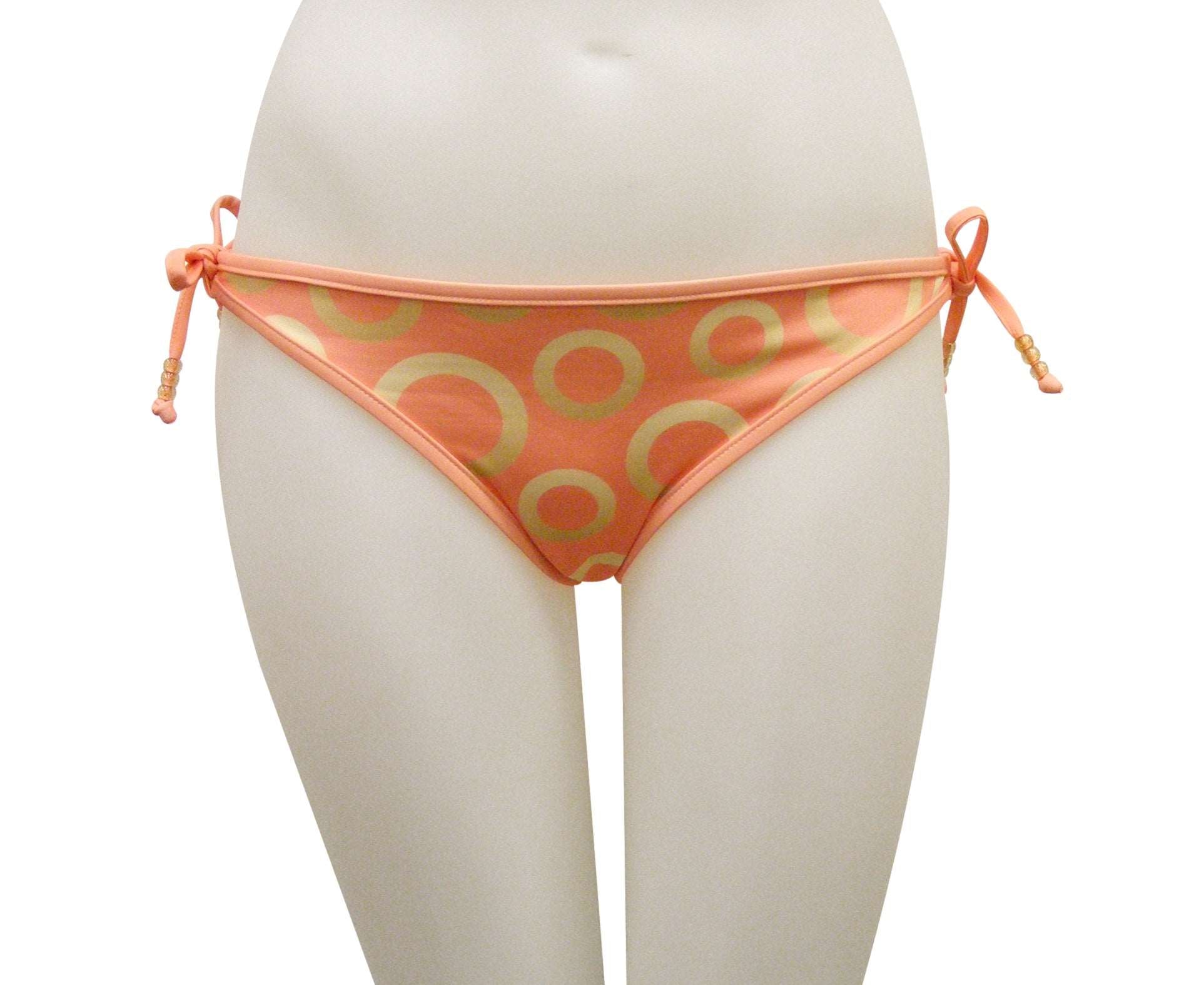 Loco Boutique Gold Ring Removable Bows Bikini Bottom