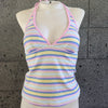 Loco Boutique Pastels Reversible Halter Tankini - RAINBOW / S