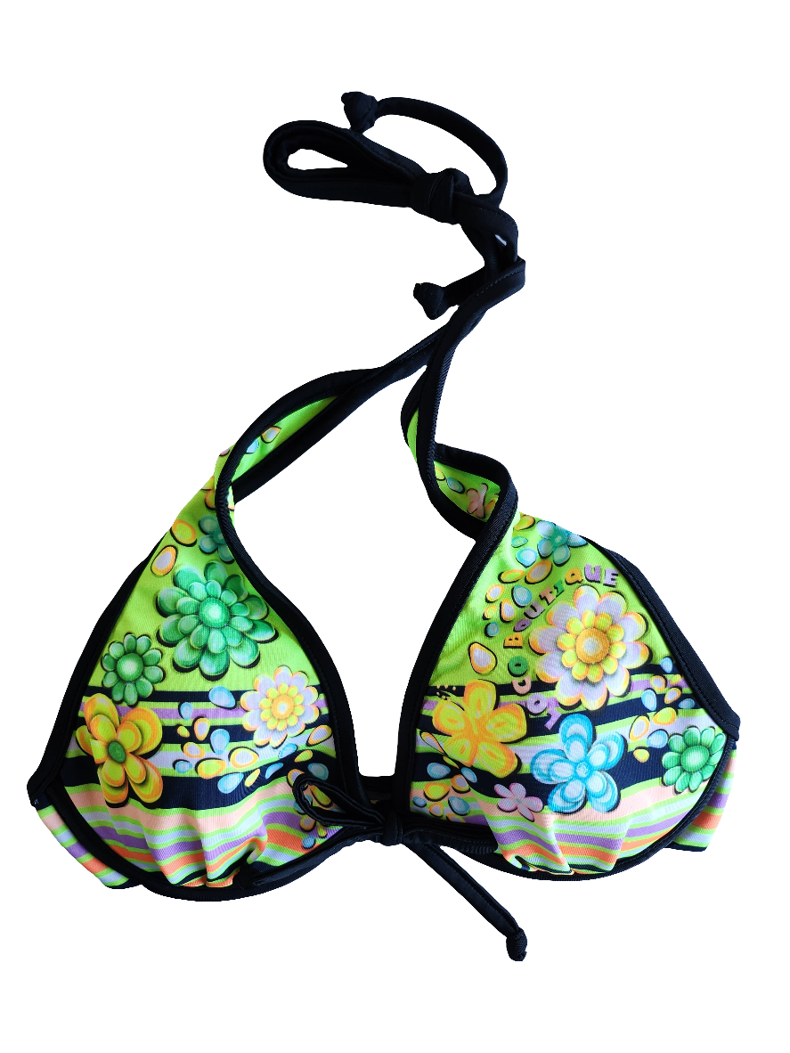Loco Boutique Flower & Stripe Reversible Underwire