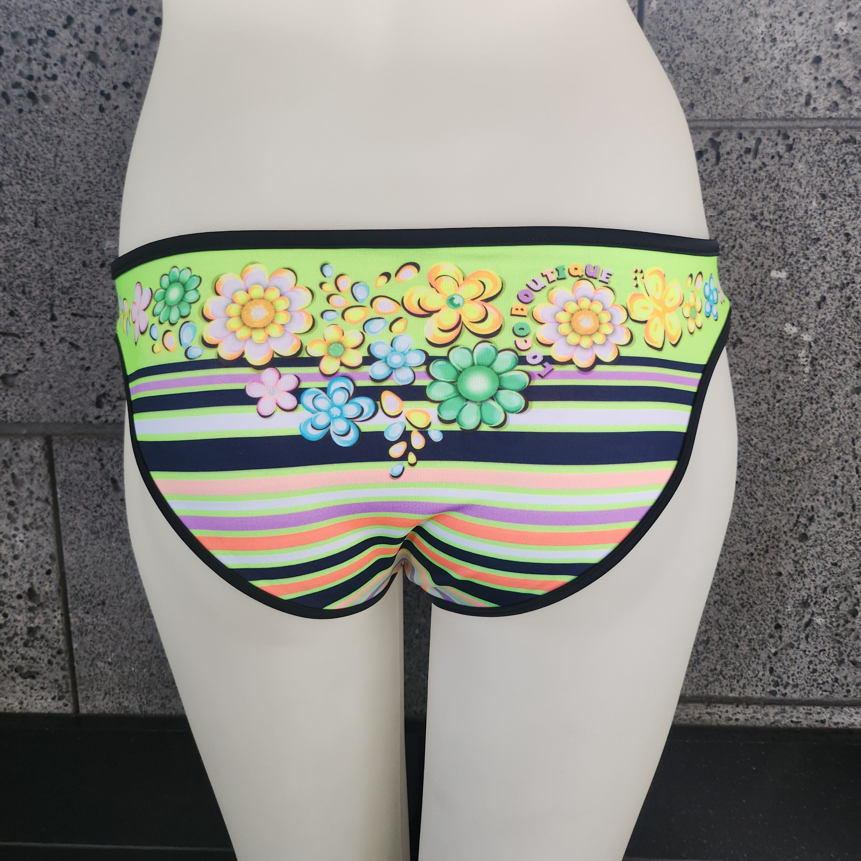 Loco Boutique Flower & Stripe Reversible Bottom