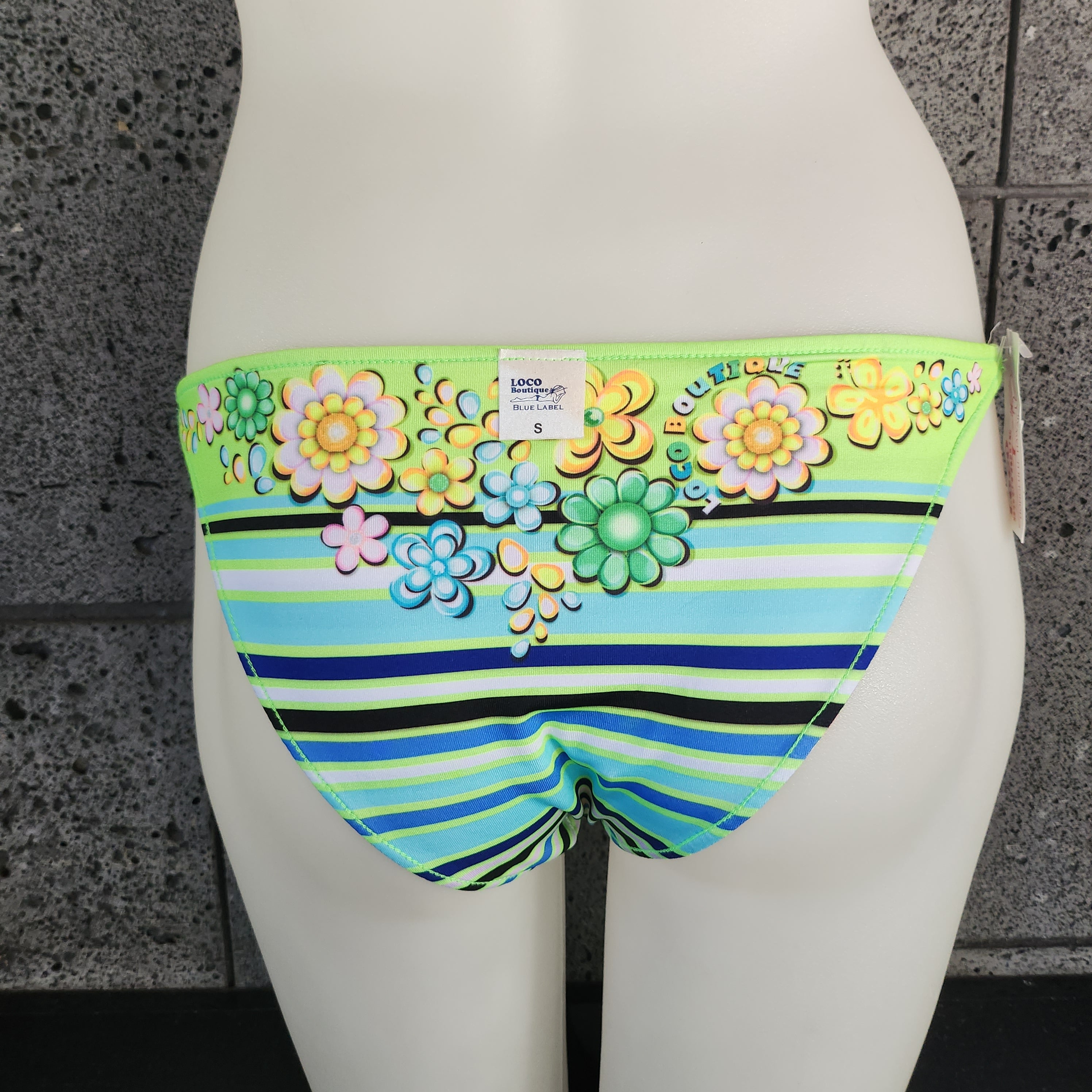 Loco Boutique Flower & Stripe Reversible Spaghetti Sides