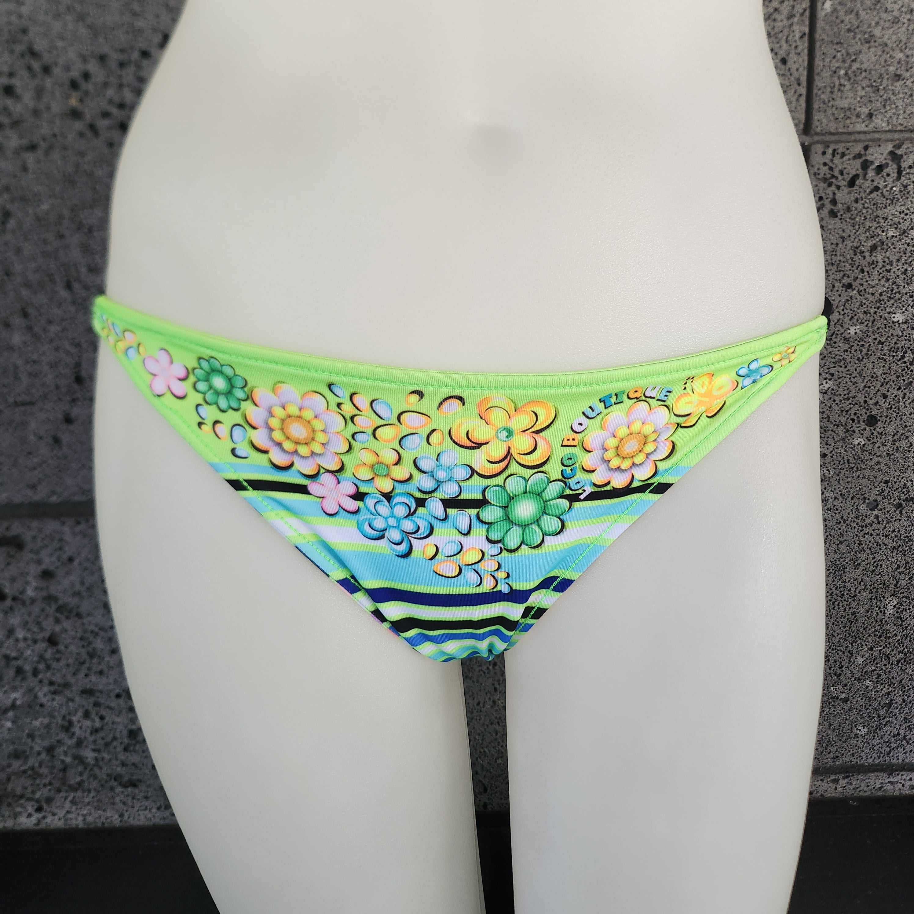 Loco Boutique Flower & Stripe Reversible Spaghetti Sides