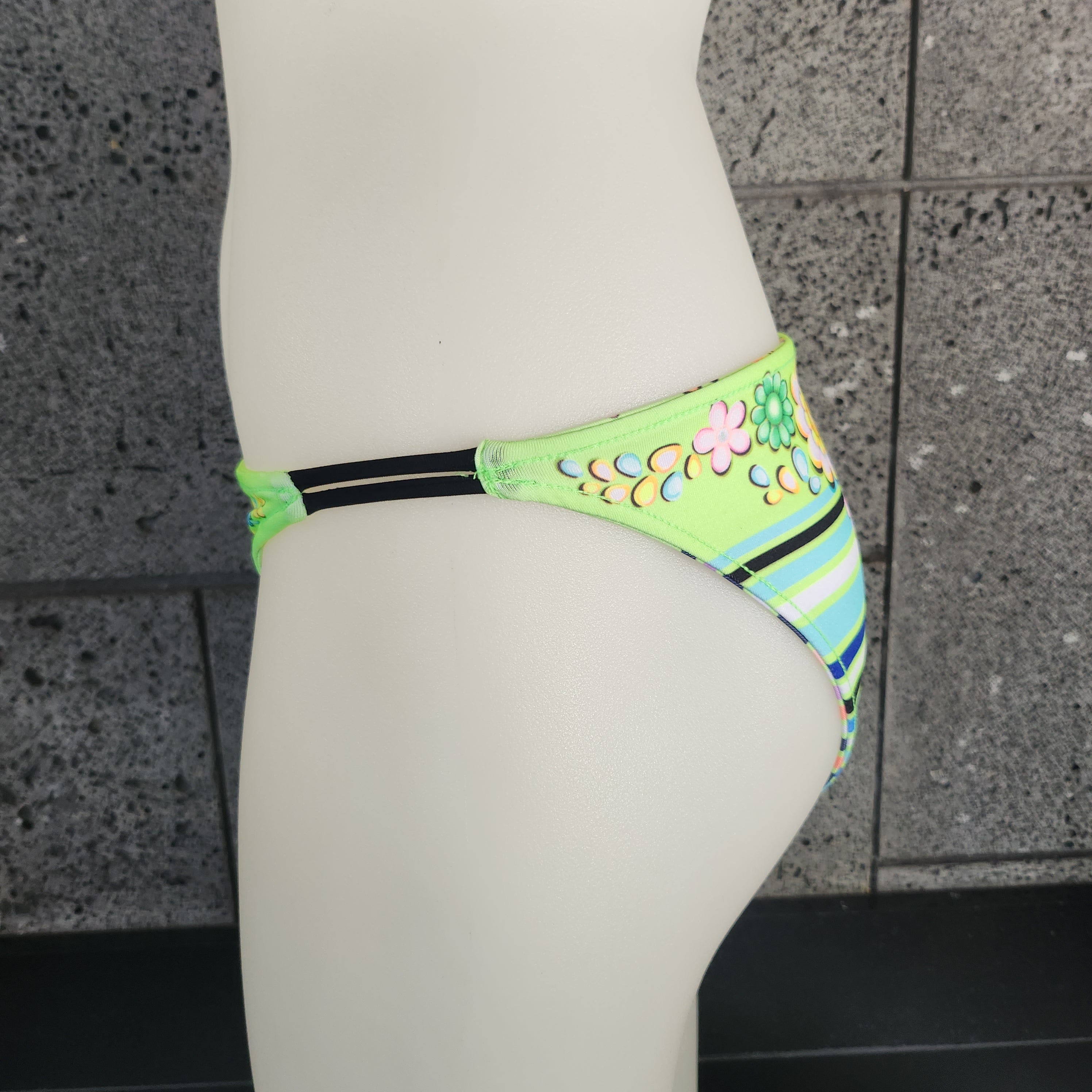 Loco Boutique Flower & Stripe Reversible Spaghetti Sides