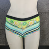 Flower & Stripe Reversible Boy Shorts - Mint / XS