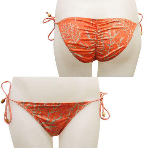 Coral Cinched Back Side Ties - Loco Boutique