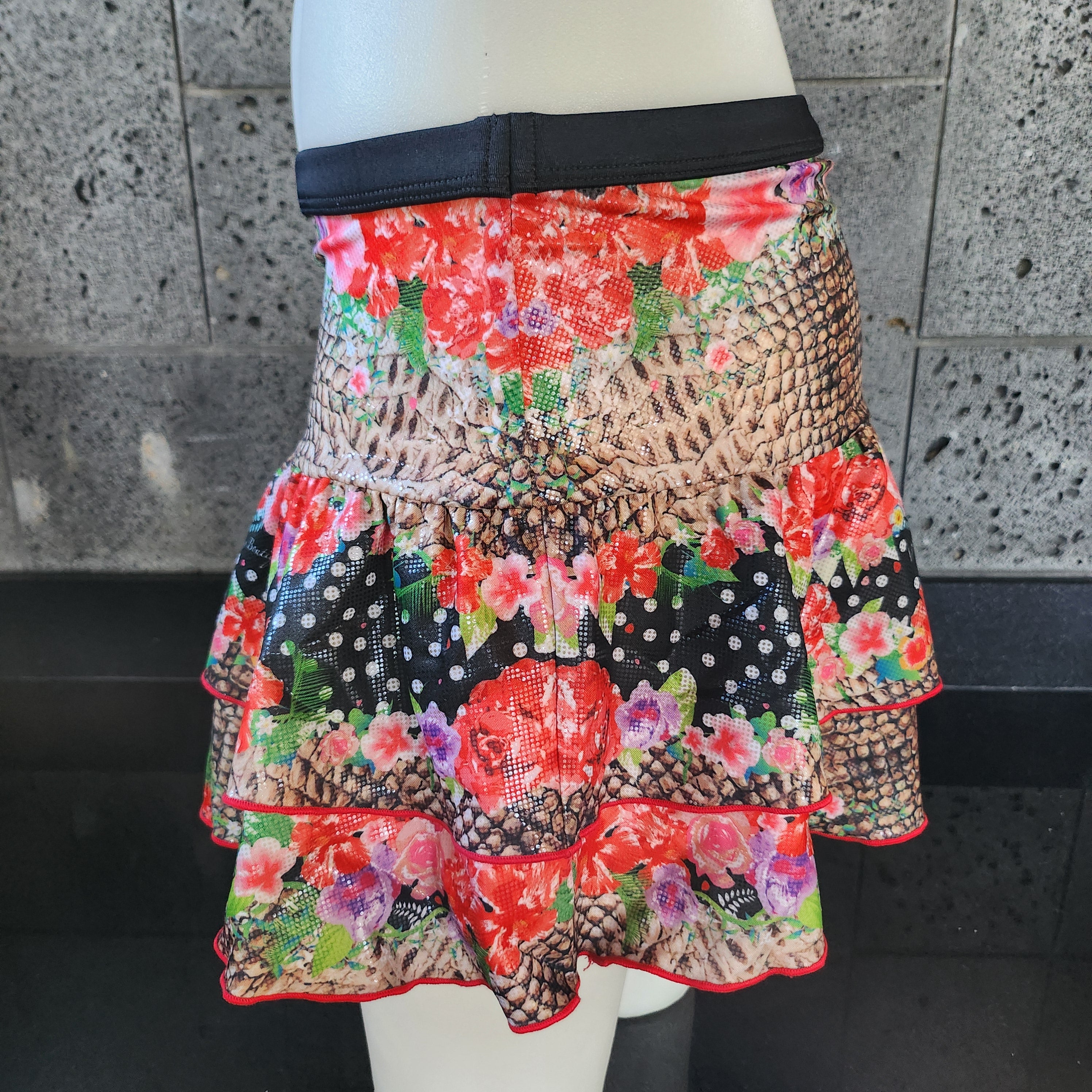 Loco Boutique Snake Double Ruffled Skirt