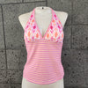 Loco Boutique Lozenge Halter Tankini - PINK / M