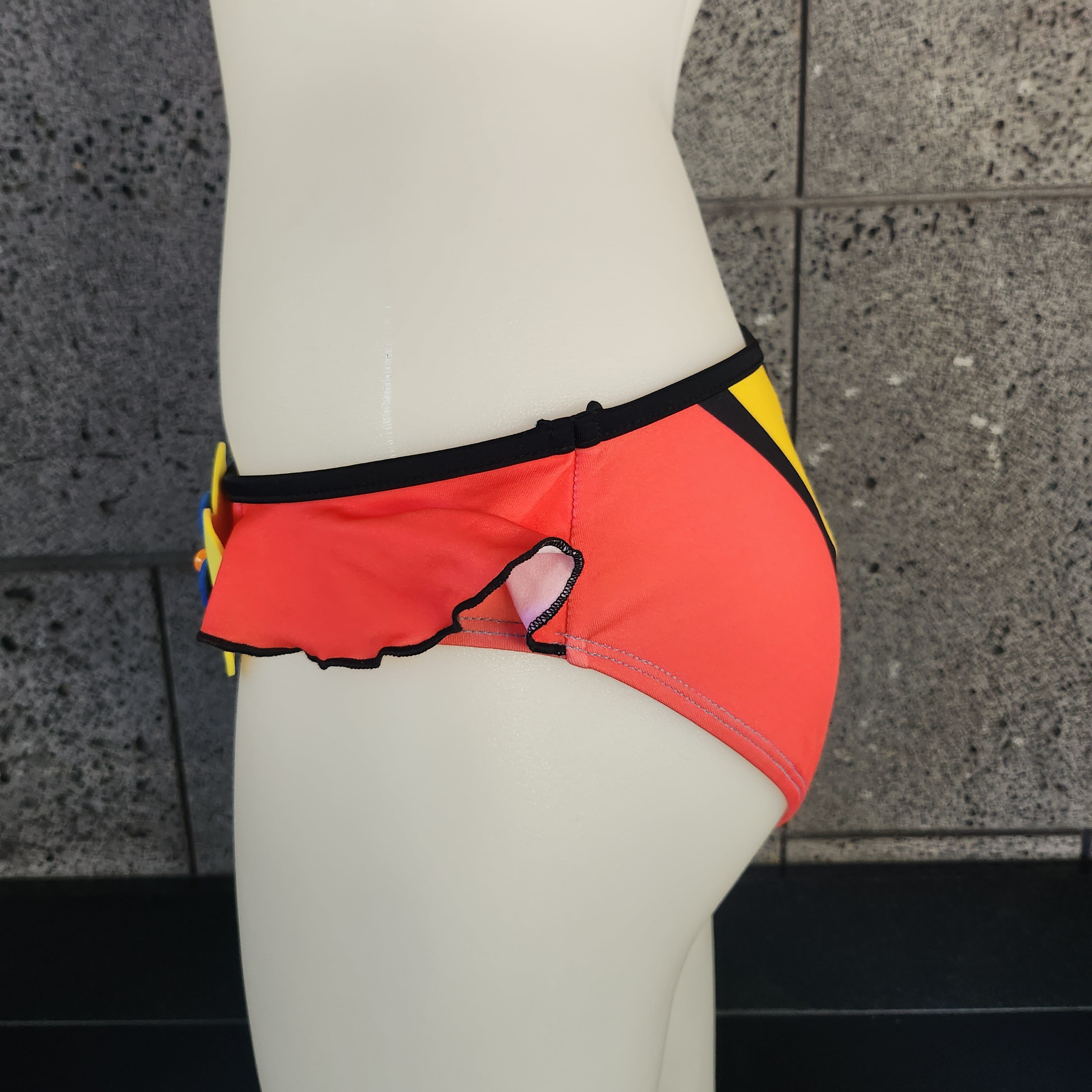 Loco Boutique Color Blocking Side Ruffle