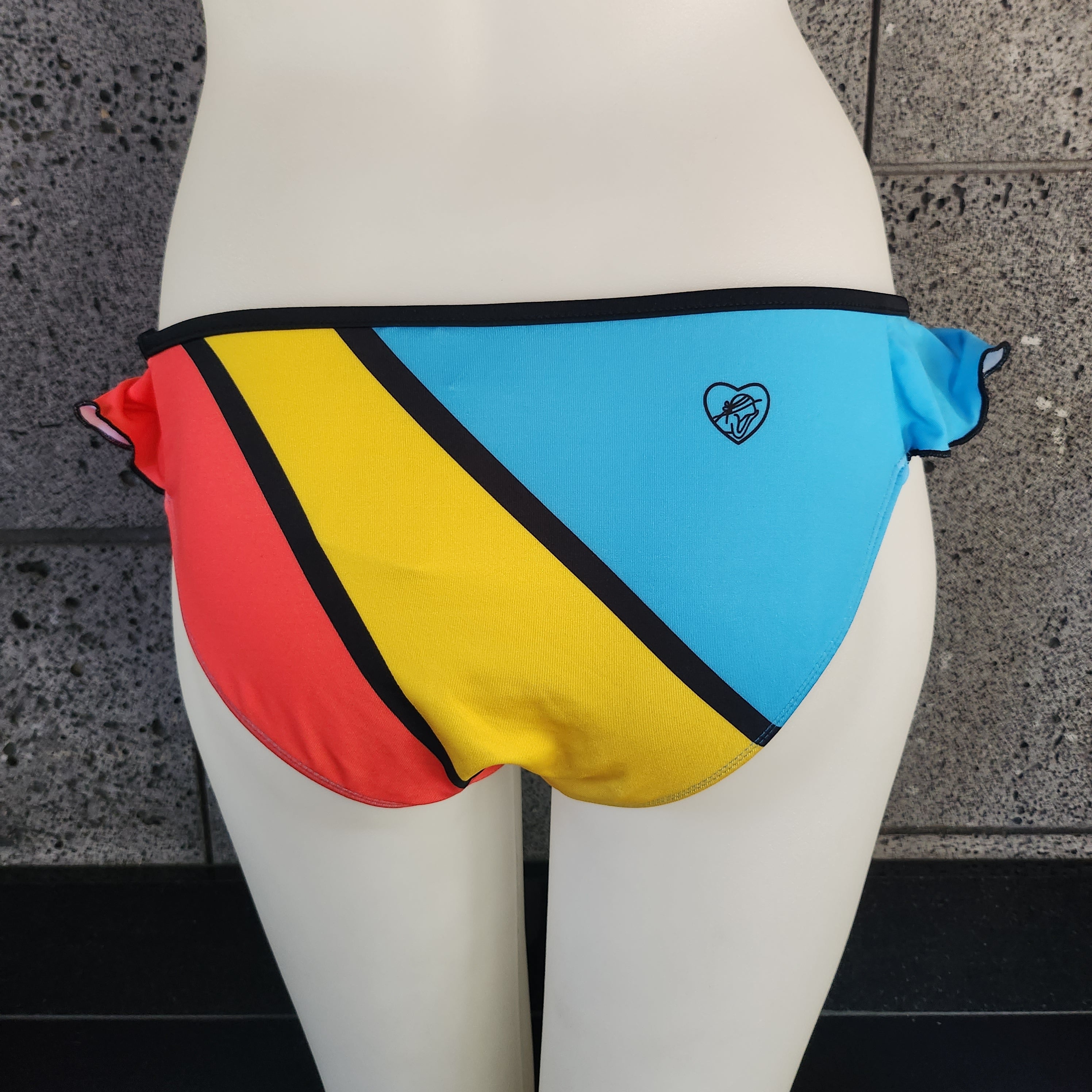 Loco Boutique Color Blocking Side Ruffle