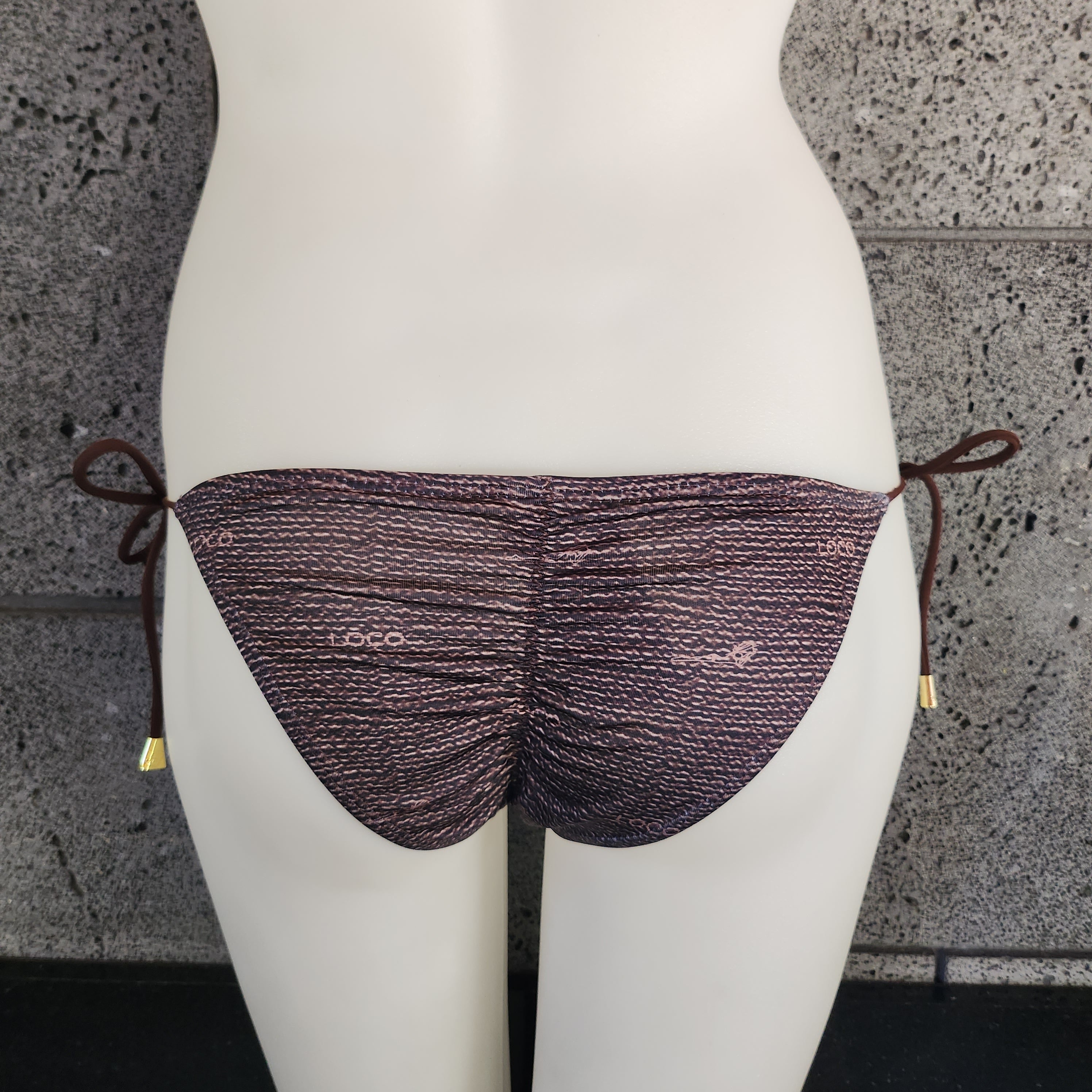 Loco Boutique Burlap Cinched Back Side Ties