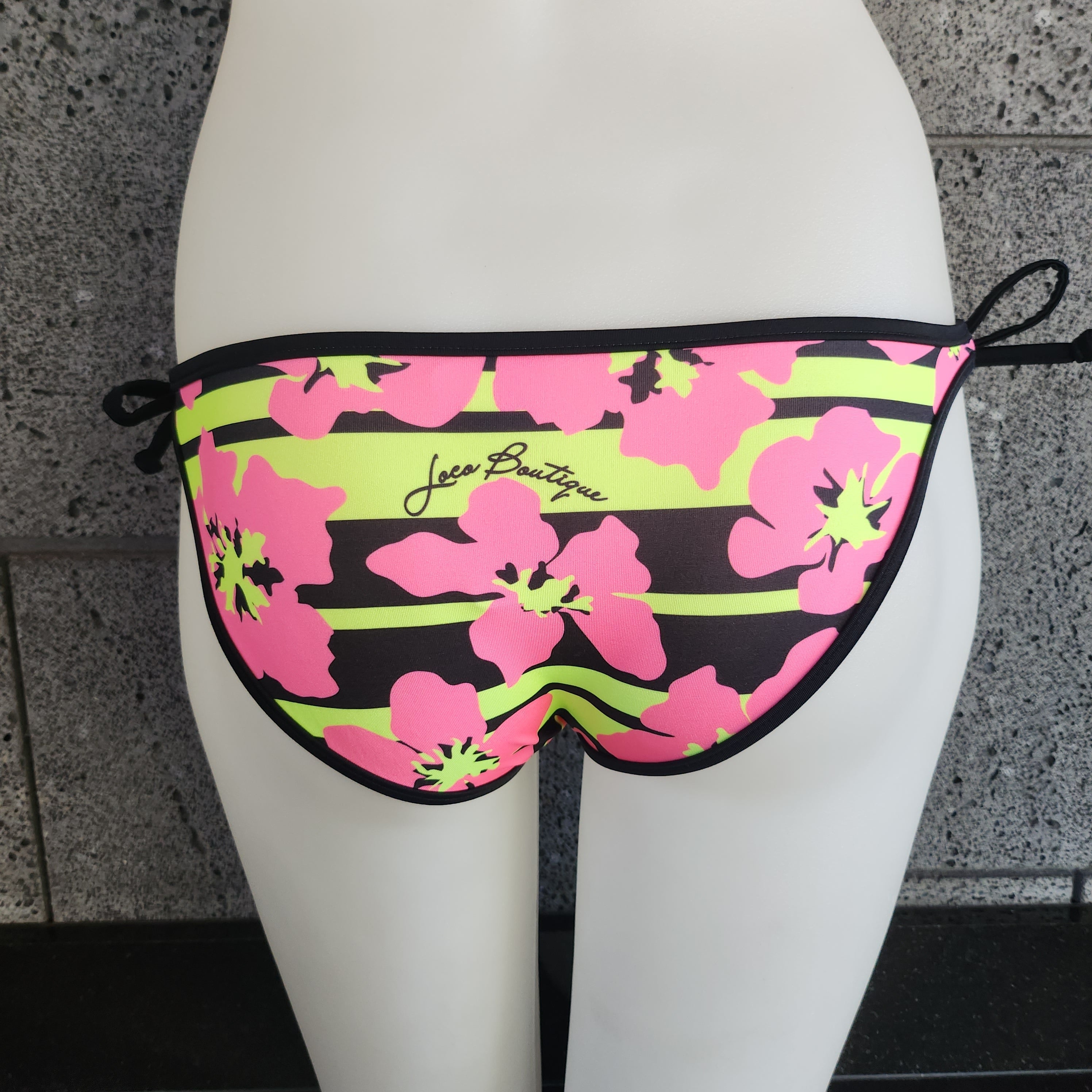 Loco Boutique Hibiscus Stripe Removable Bows