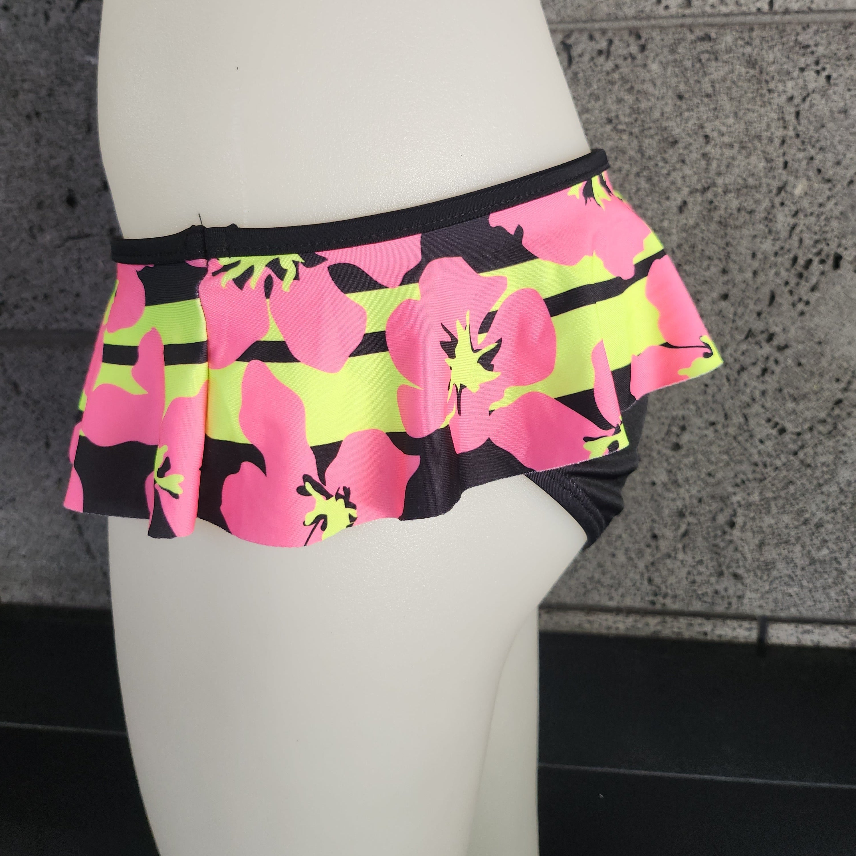 Loco Boutique Hibiscus Stripe Skirted Bottom