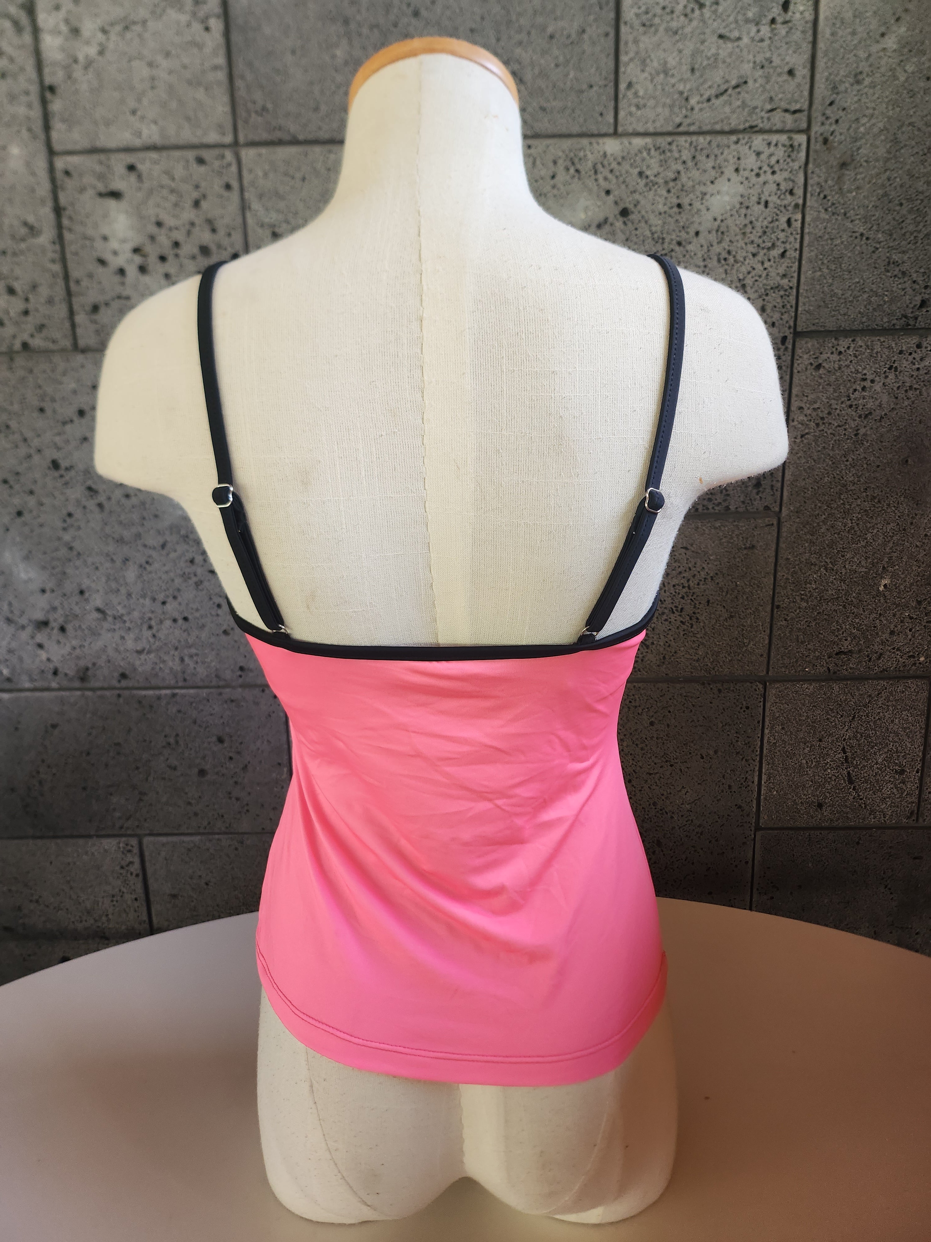 Loco Boutique Neon Black Piping Cami Tankini Top