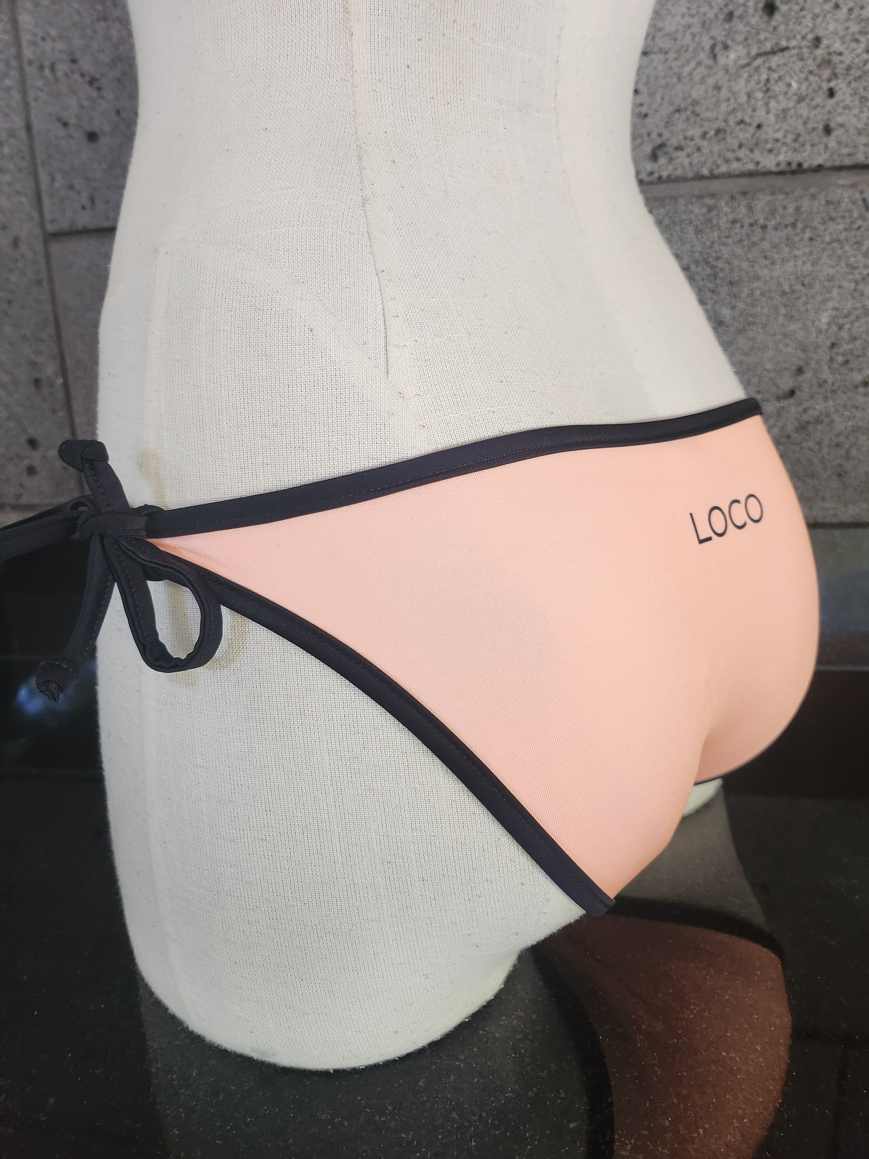 Loco Boutique Neon Black Piping Removable Bows