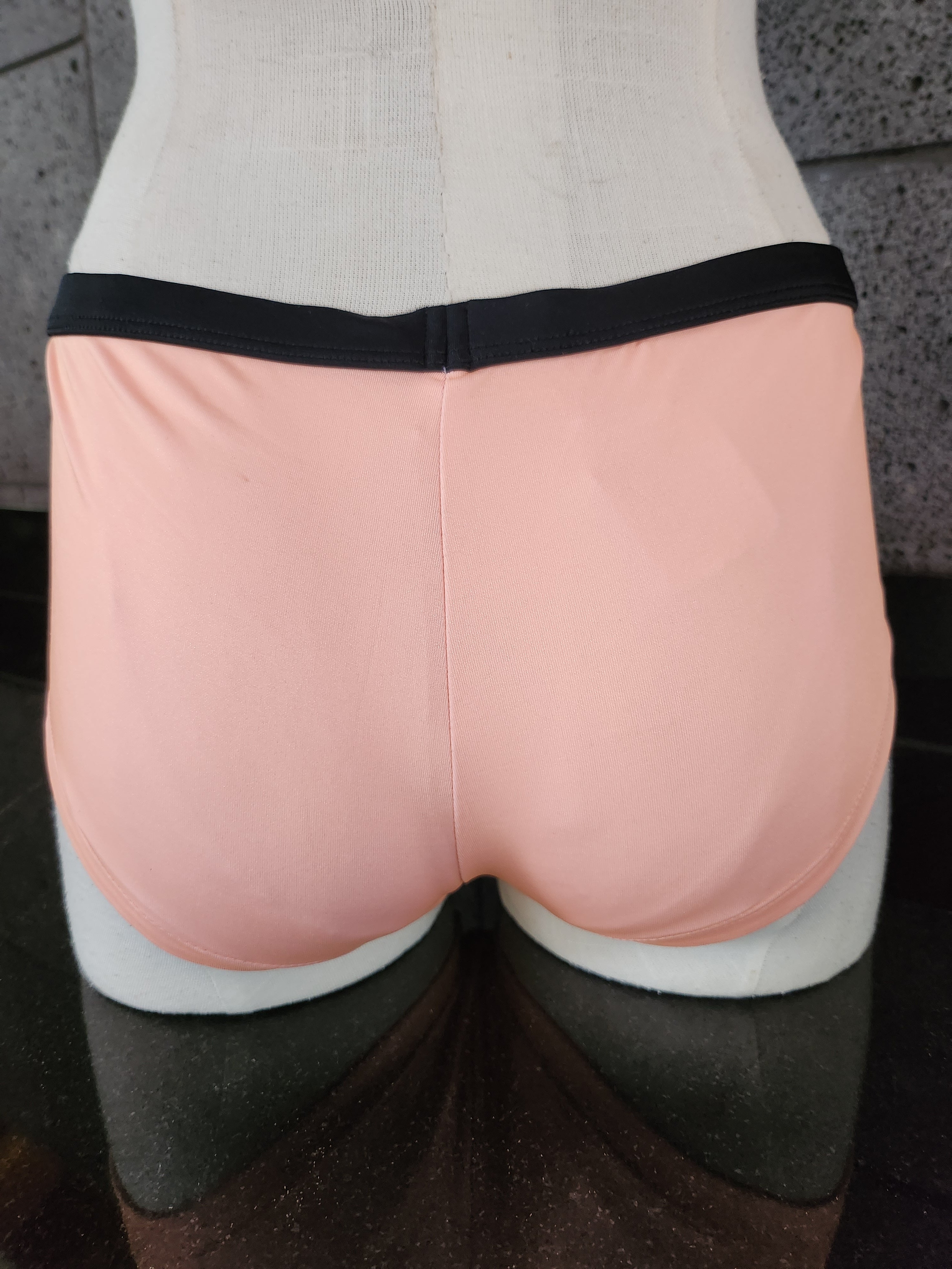 Loco Boutique Neon Black Piping Banded Waist Boyshort Swim Bottom