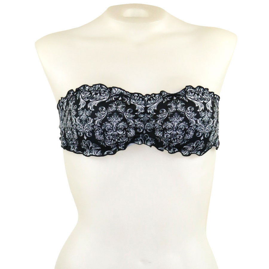 Loco Boutique Damask Scrunch Front Bandeau