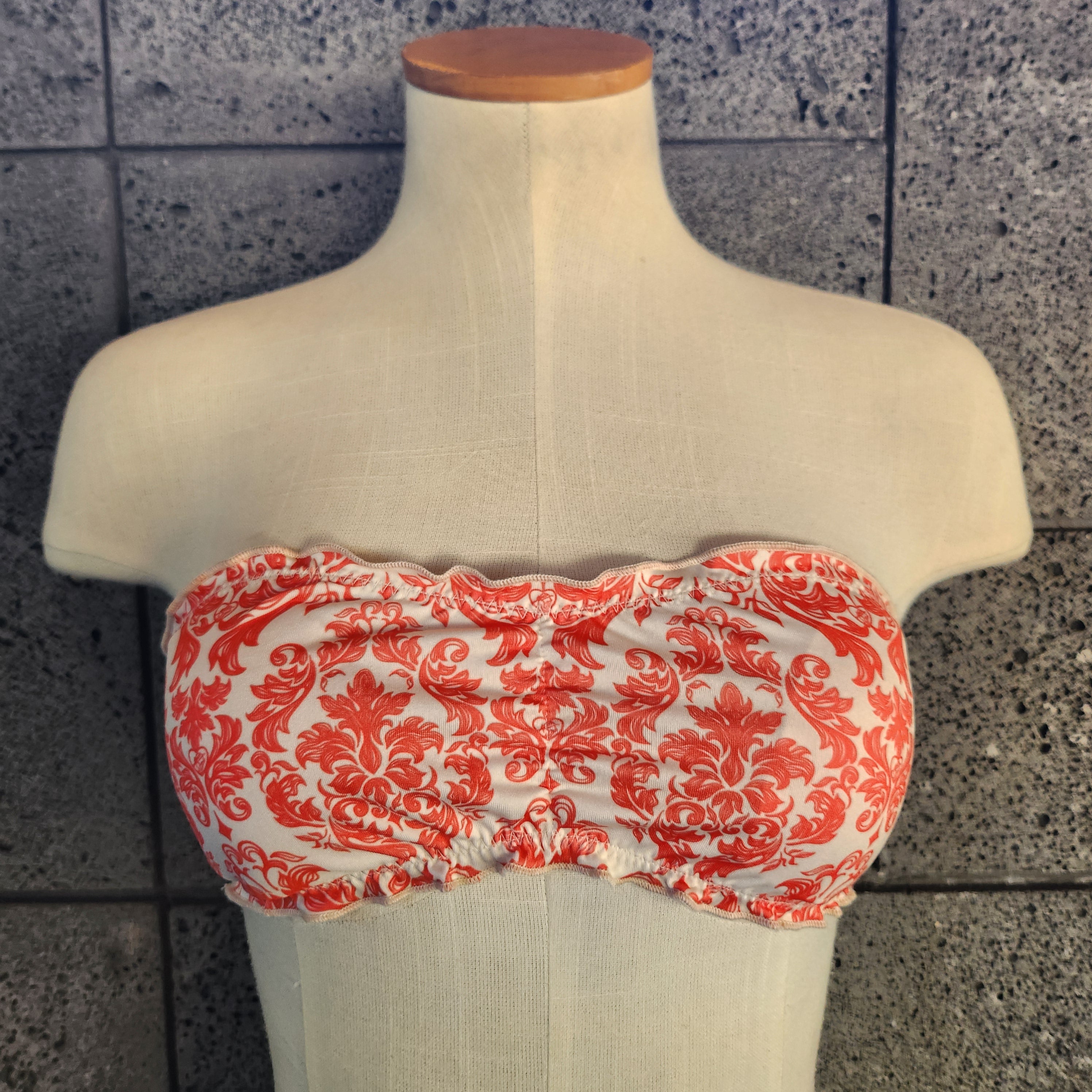 Loco Boutique Damask Scrunch Front Bandeau