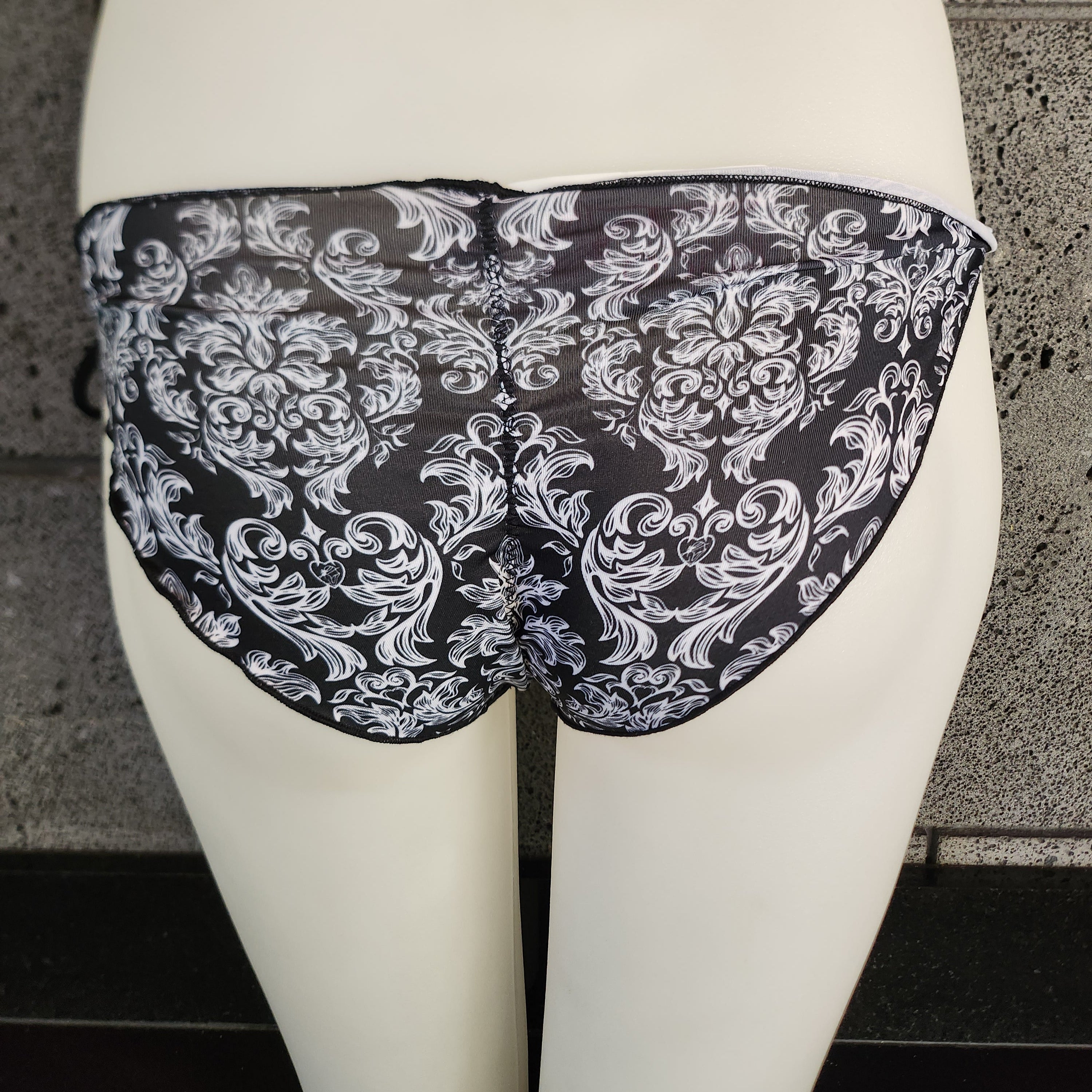 Loco Boutique Damasco con borde de lechuga y espalda ceñida