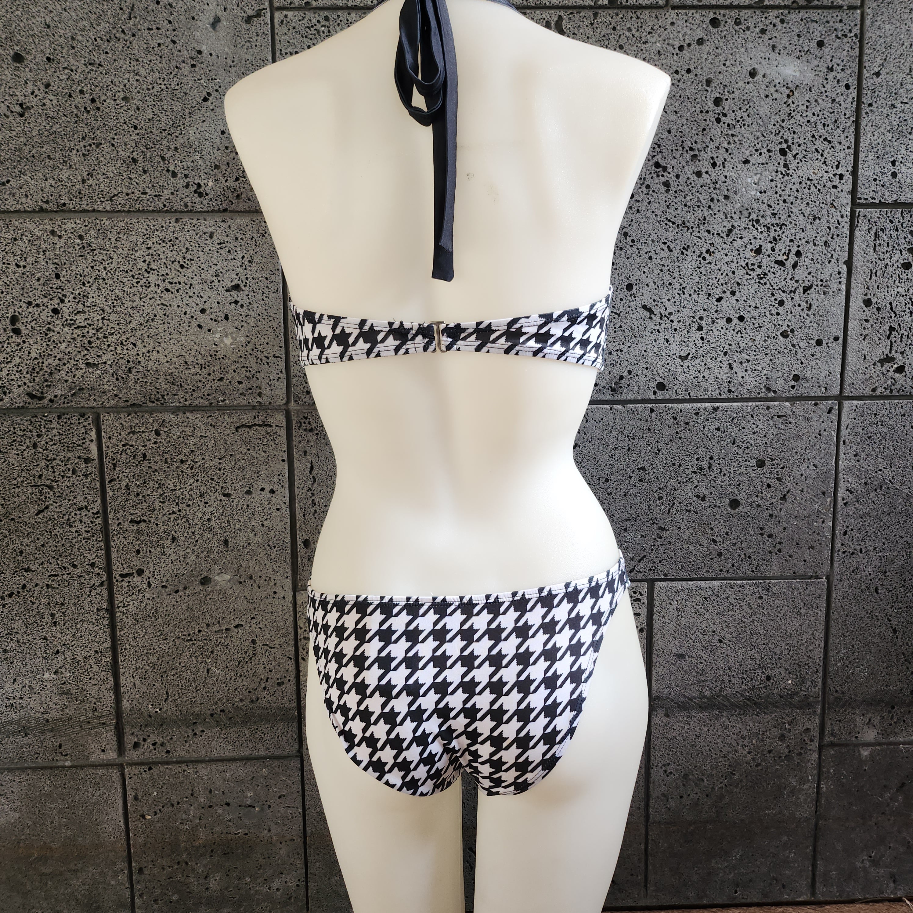 Loco Boutique Houndstooth 2.0 Zipper Front One Piece