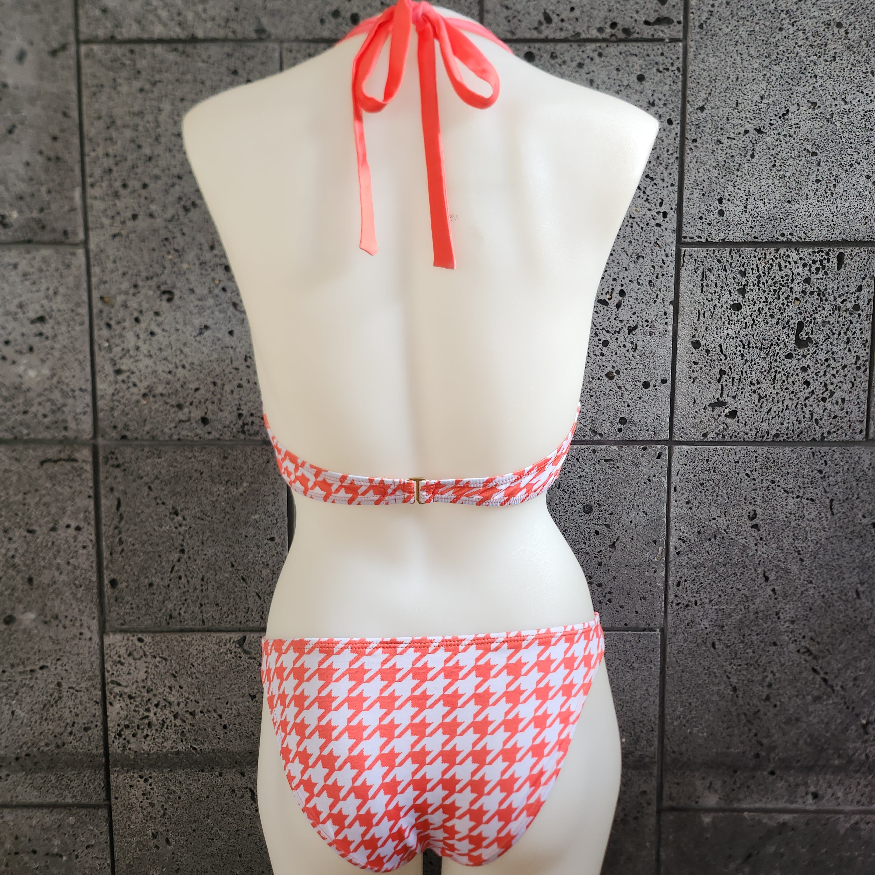 Loco Boutique Houndstooth 2.0 Zipper Front One Piece