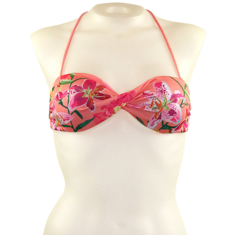 Tropical Orchid Twisted Bandeau - Loco Boutique